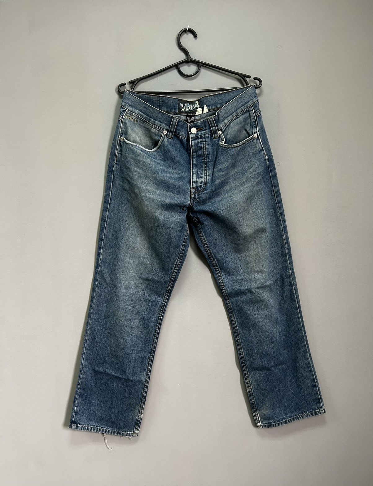Blind Skateboards Vintage Blind Baggy Jeans Japanese Faded Wide Flared Rare Size US 32 / EU 48 - 1 Thumbnail