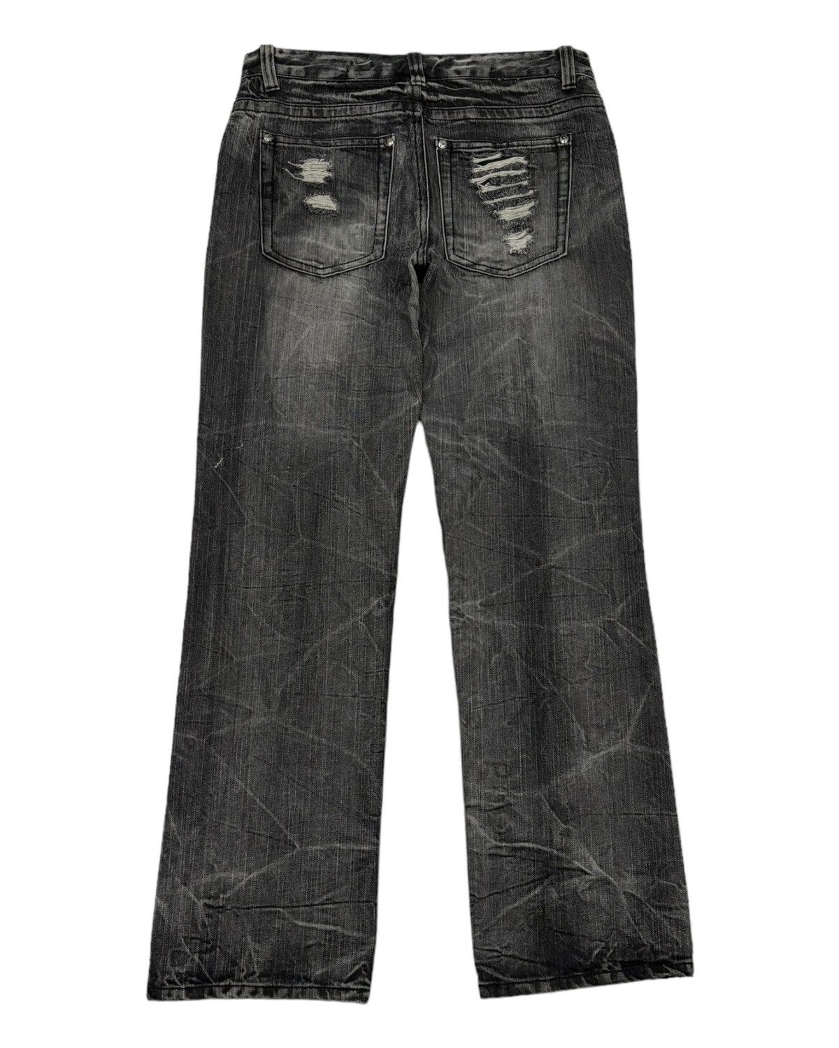 Le Grande Bleu (L.G.B.) 🔥RARE VINTAGE JAPANESE PROSPERITY DENIM DISTRESS JEANS Size US 32 / EU 48 - 6 Thumbnail