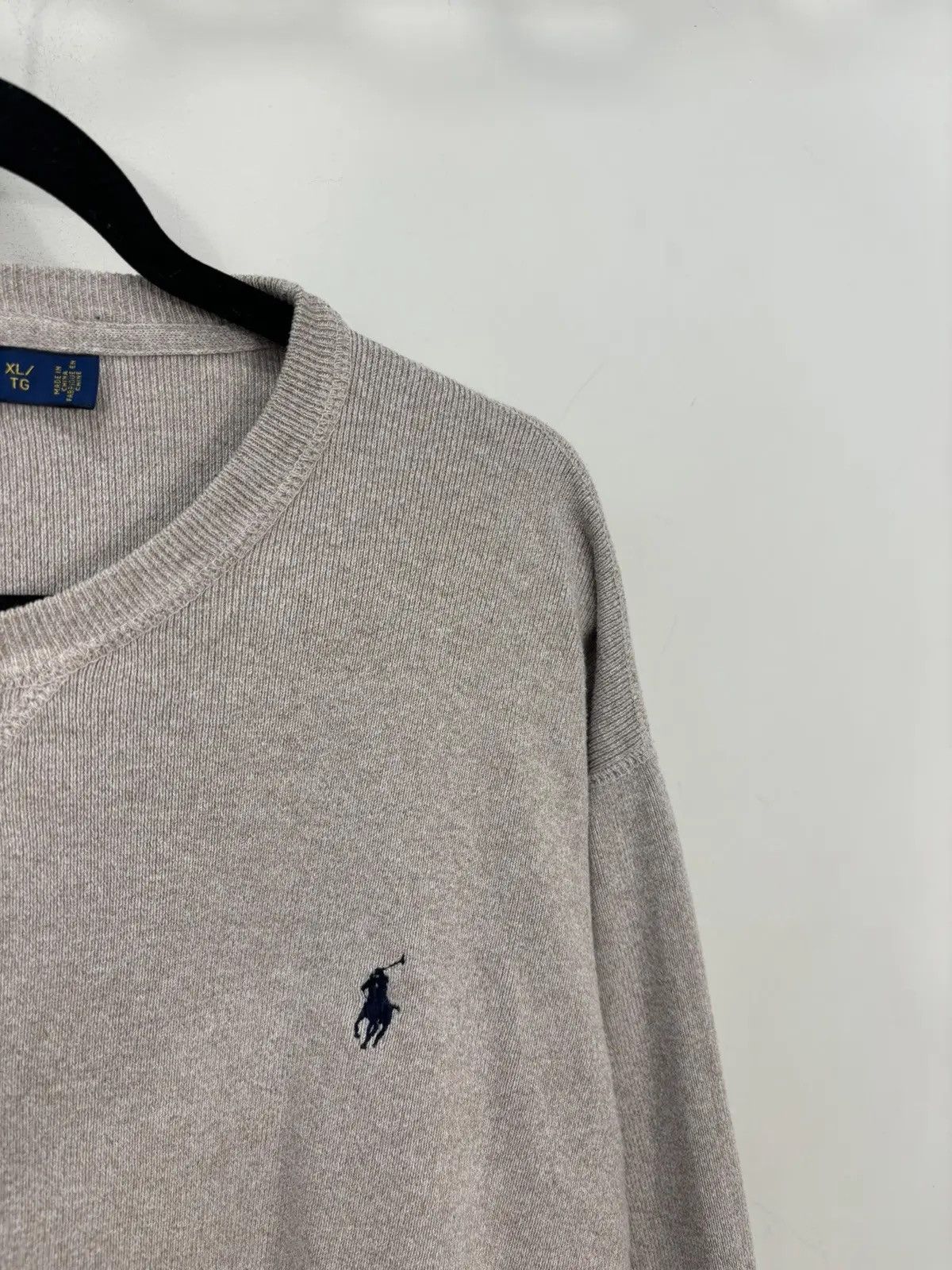 Polo Ralph Lauren × Ralph Lauren × Vintage Vintage Polo Ralph Lauren Sand Beige Classic Cotton Sweater Size US XL / EU 56 / 4 - 2 Thumbnail