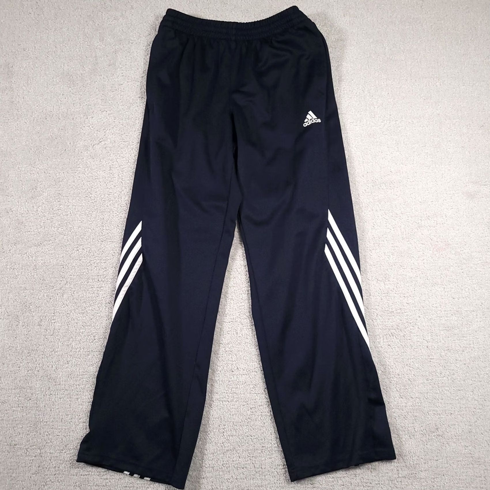 Adidas Adidas Sweatpants Mens Small Blue White 3 Stripe Active Warmup Pants Straight Size US 29 - 2 Thumbnail
