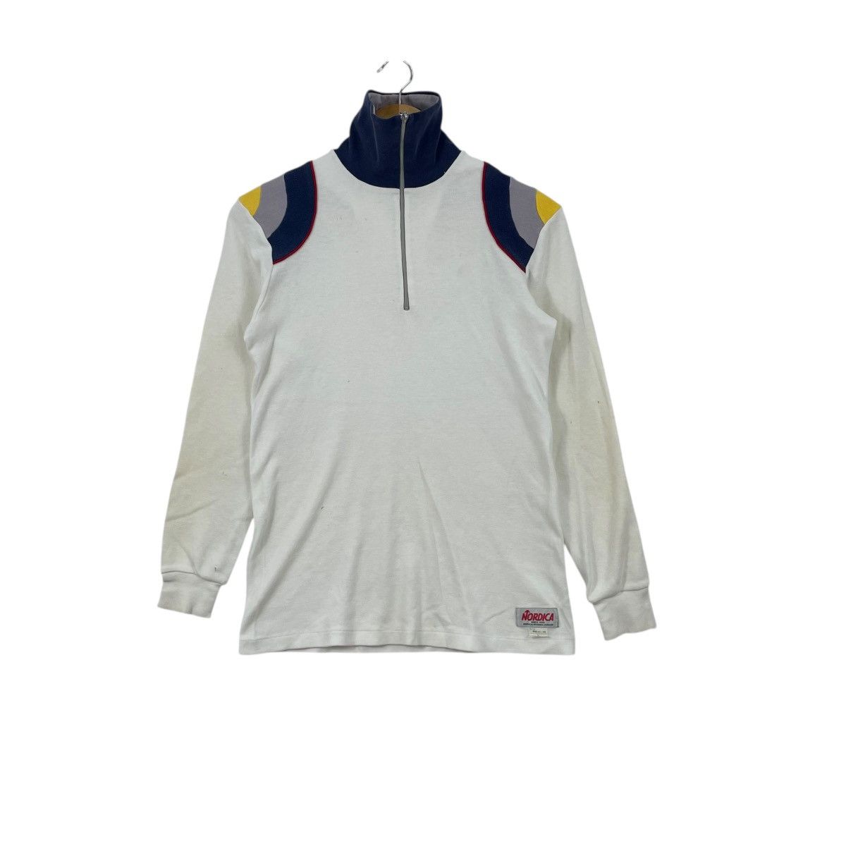 Vintage Vintage 90s Nordica Ski Half Zip Turtle Neck Long Shirt Size US L / EU 52-54 / 3 - 1 Thumbnail