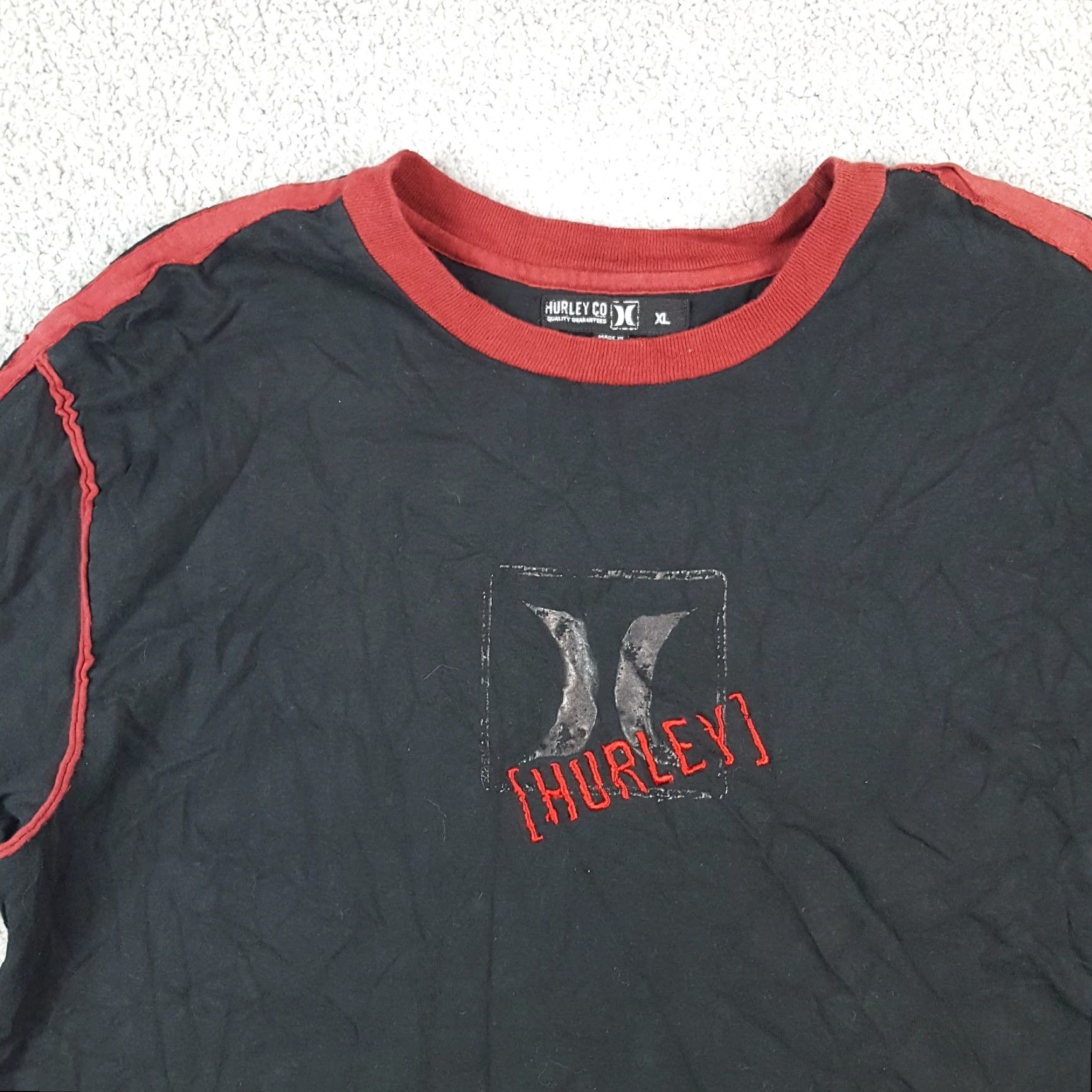 Hurley VINTAGE Hurley Men's T-Shirt XL Blue 90s Surf Skater Beach Retro Logo Cotton Size US XL / EU 56 / 4 - 2 Thumbnail