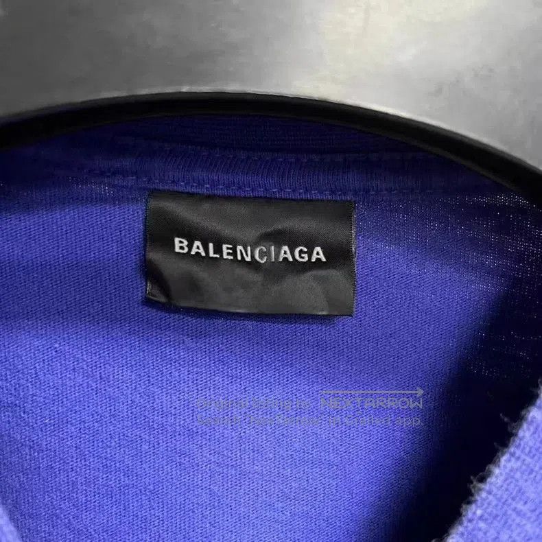 Balenciaga Balenciaga Blue Logo Print Oversized Tee. Size US XS / EU 42 / 0 - 4 Thumbnail