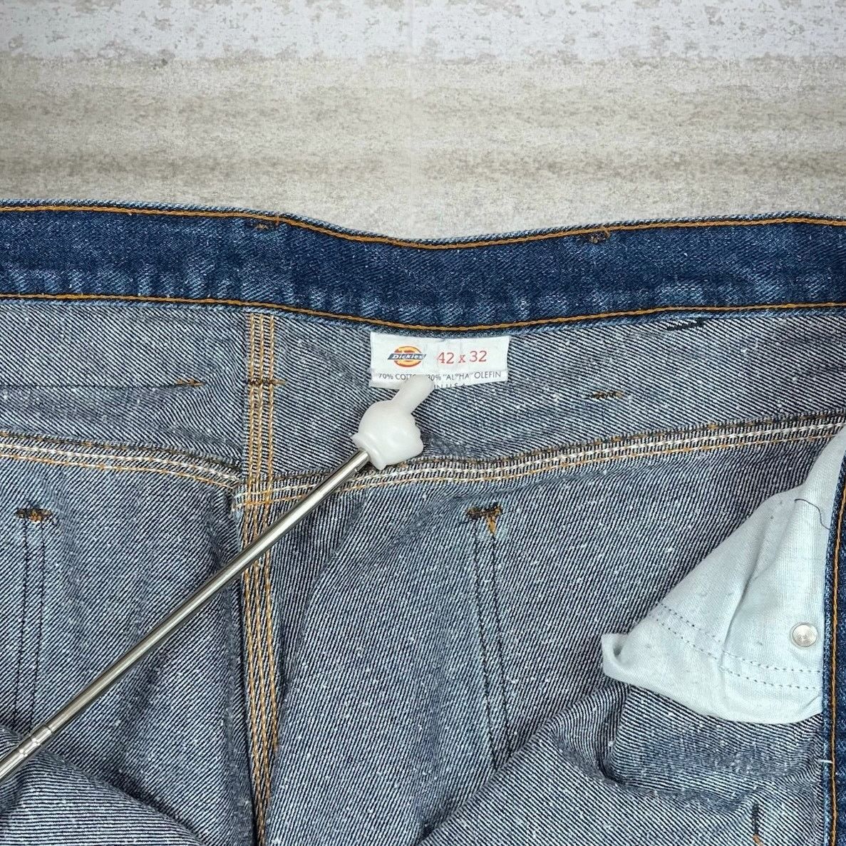 Dickies Vintage 90s Dickies Jeans 42x32 Relaxed Fit Dark Wash Denim Size US 42 / EU 58 - 5 Thumbnail