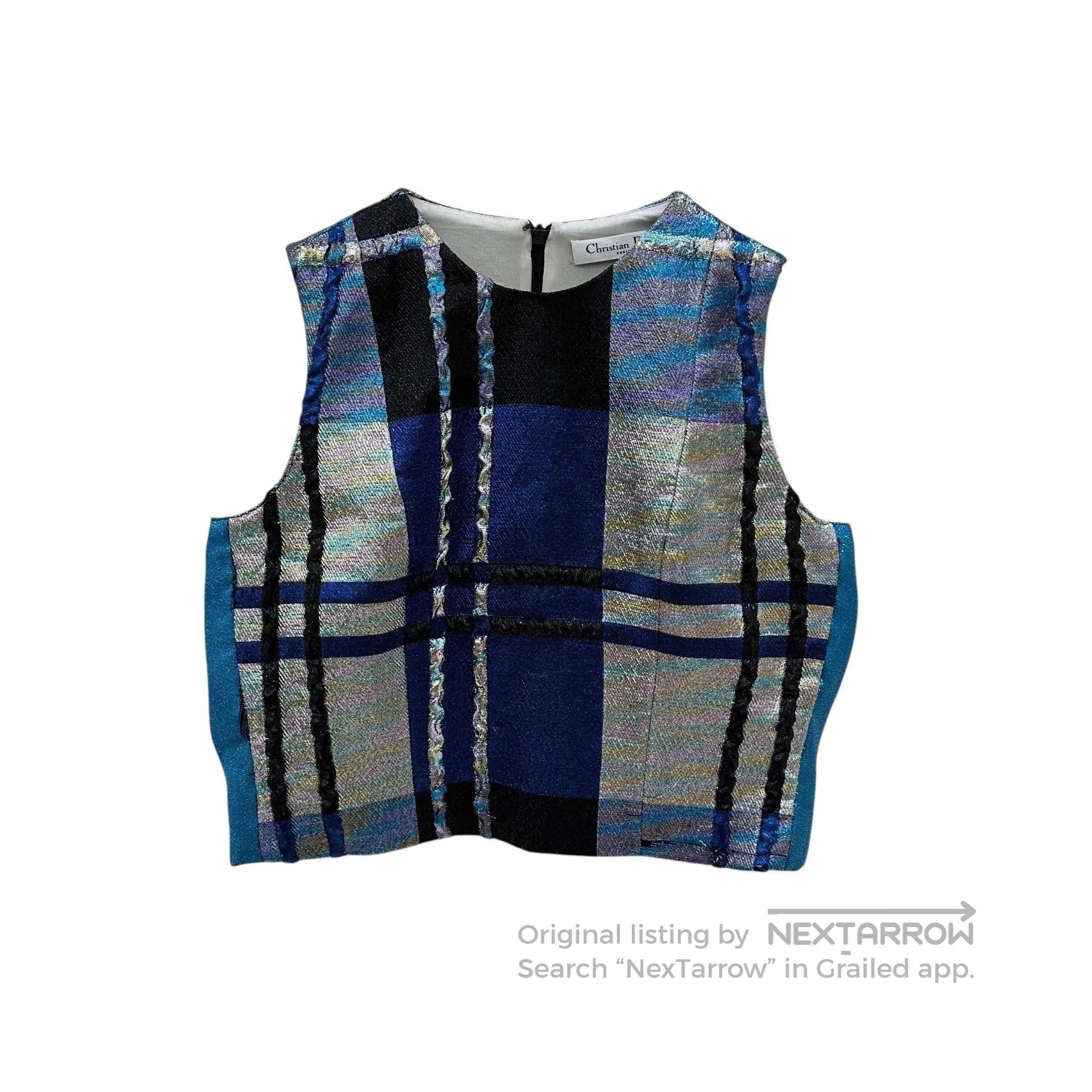 Dior Dior Sleeveless Check Vest. Size XXS / US 00 / IT 34 - 1 Thumbnail