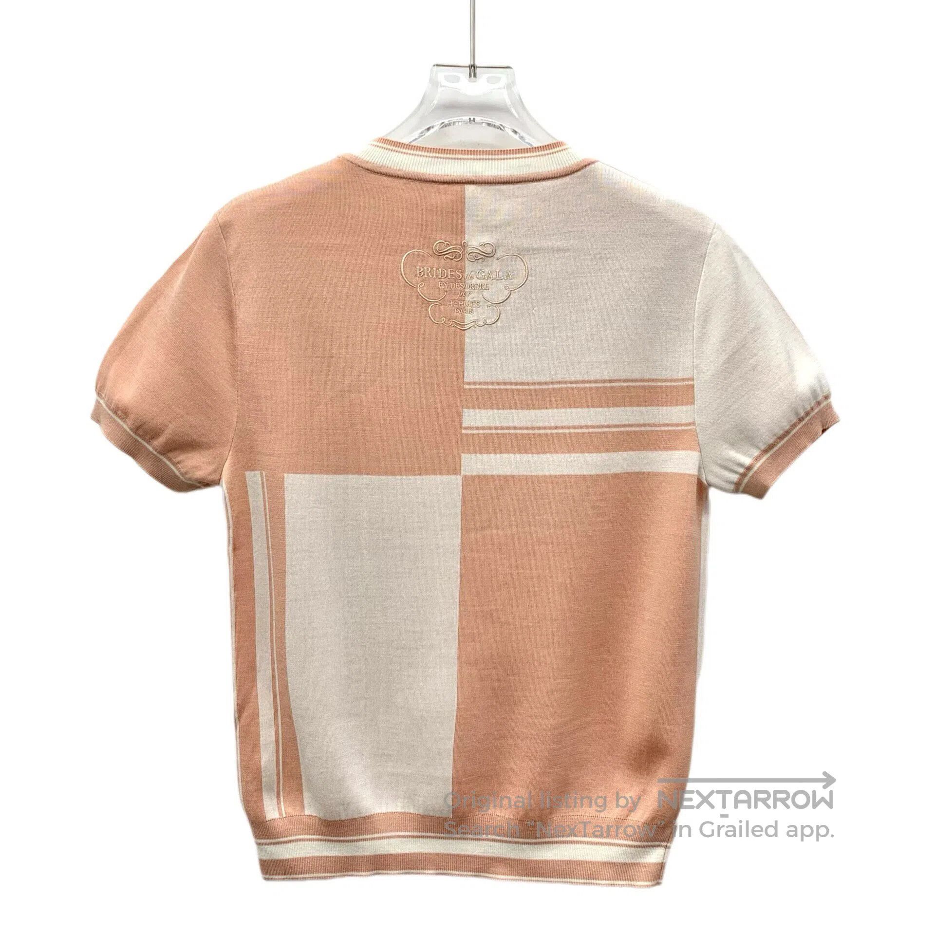 Hermes Hermes Multicolor Logo Printed Silk Round Neck Short Sleev Size XS / US 0-2 / IT 36-38 - 2 Thumbnail