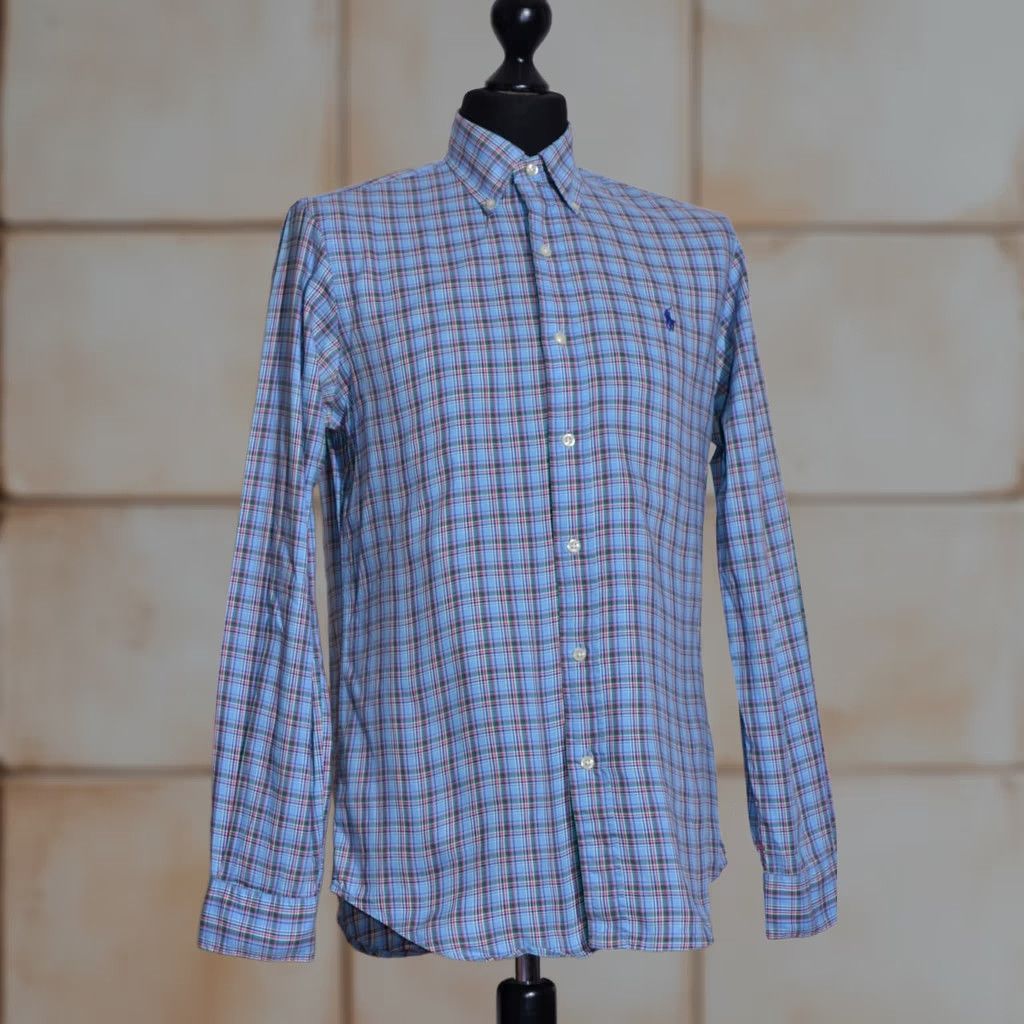 Ralph Lauren Ralph Lauren Mens Long Sleeve Checked Shirt Blue Cotton Size S Size US S / EU 44-46 / 1 - 1 Thumbnail