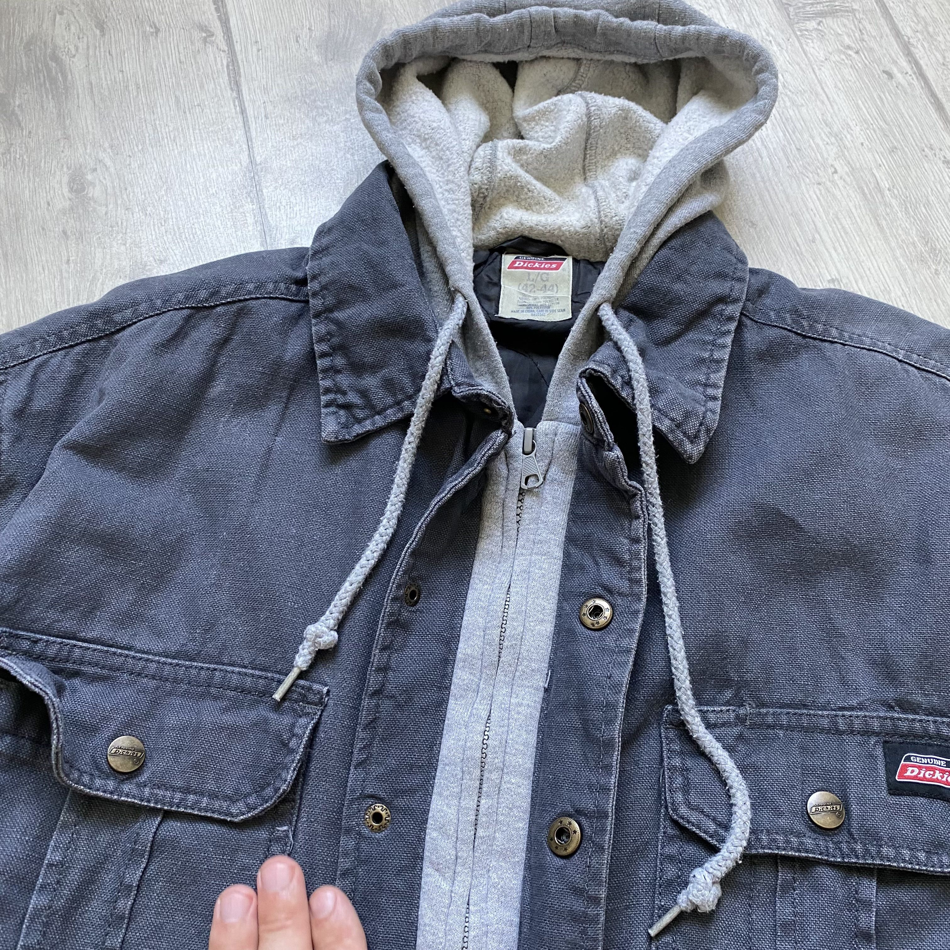 Dickies Vintage Dickies Work Hooded Jacket Coat distressed Carhartt Size US L / EU 52-54 / 3 - 7 Thumbnail