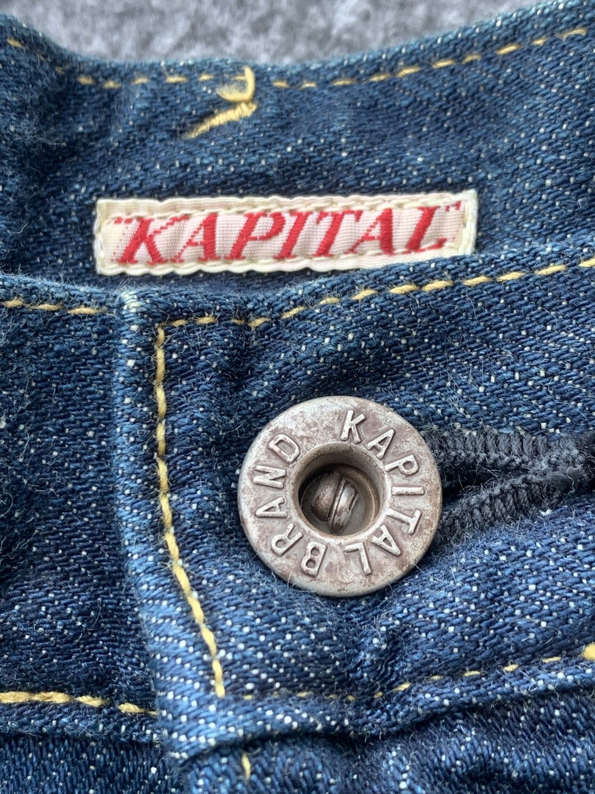 Kapital KAPITAL Indigo Denim Patchwork Kountry Cinch Back Pants Size US 30 / EU 46 - 5 Thumbnail