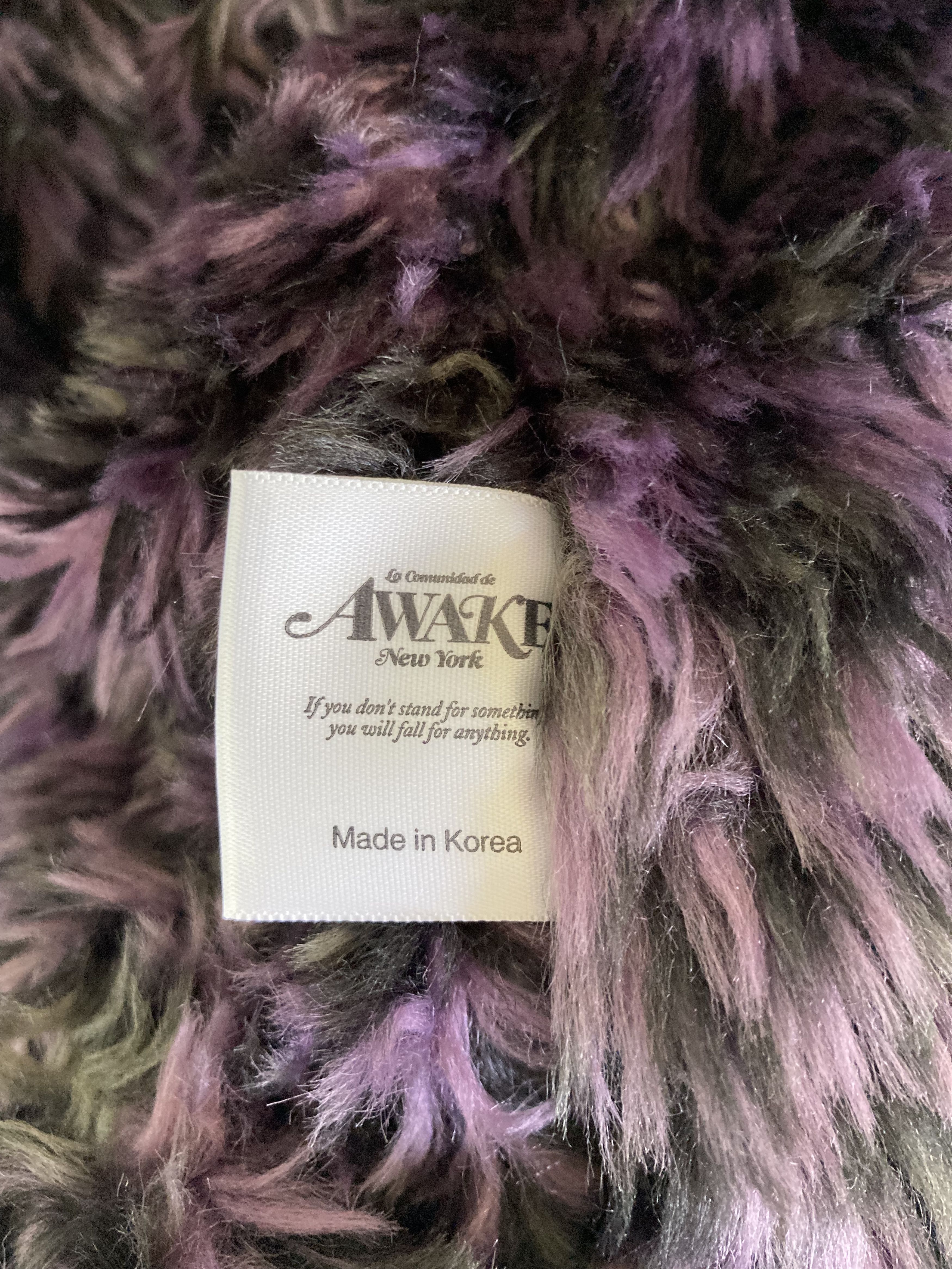 Awake NY Awake Ny Faux Fur Jacket Coaches Green Size L Mens Size US L / EU 52-54 / 3 - 7 Thumbnail