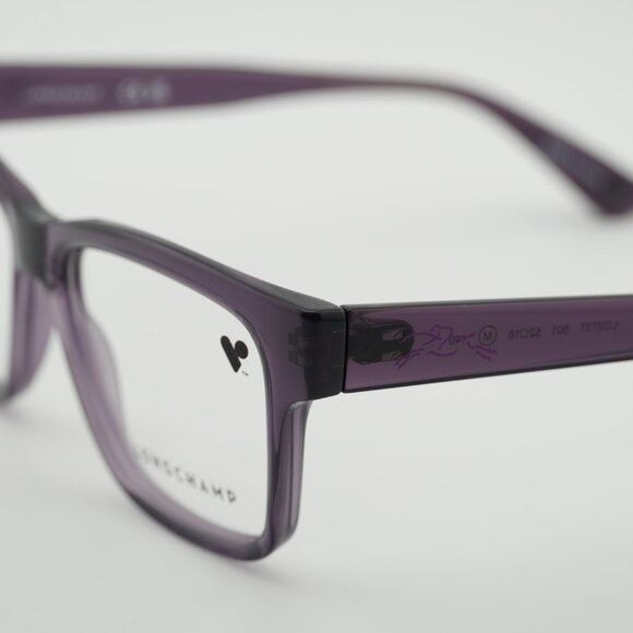 Longchamp Longchamp LO2737 501 Eyeglasses Transparent Plum 52mm Frame Size ONE SIZE - 7 Thumbnail