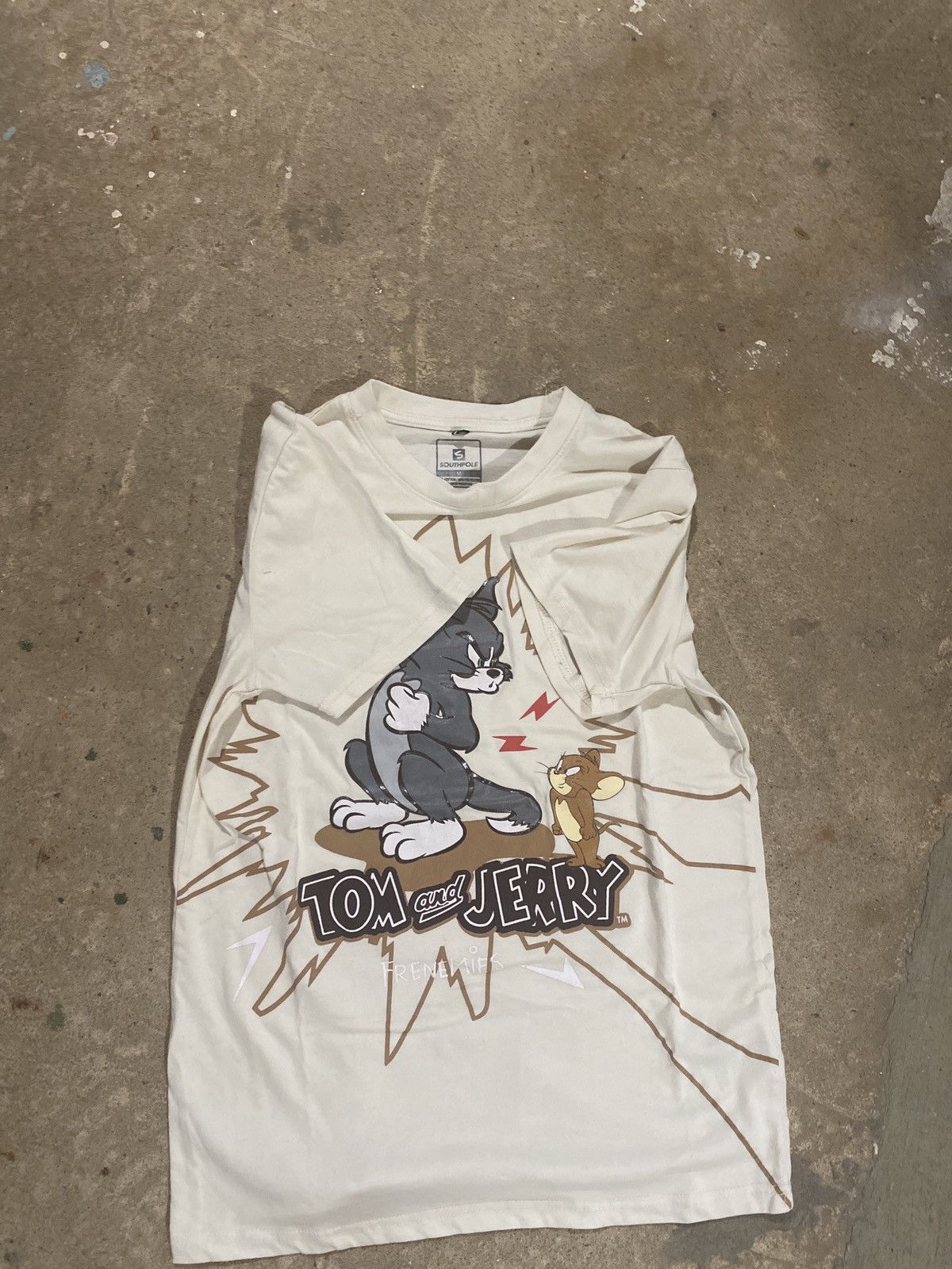 Japanese Brand × Southpole × Vintage Vintage Tom & Jerry Tan Shirt Size US M / EU 48-50 / 2 - 3 Thumbnail