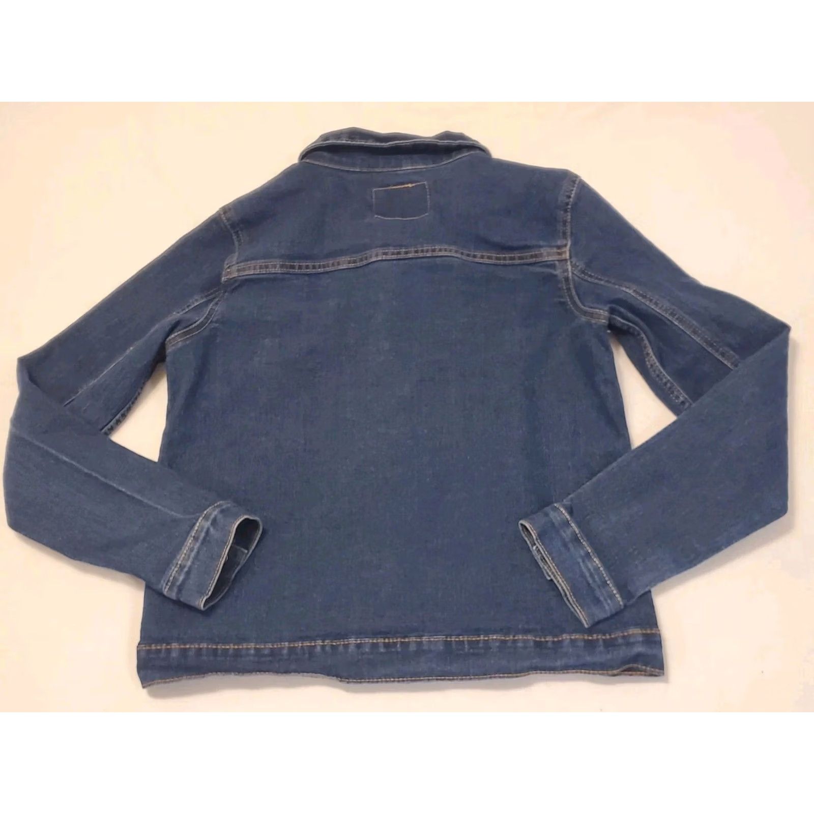 Levi's Levi's Jacket Womens Large Dark Blue Button Front Stretch Cotton Casual Classic Size L / US 10 / IT 46 - 2 Thumbnail