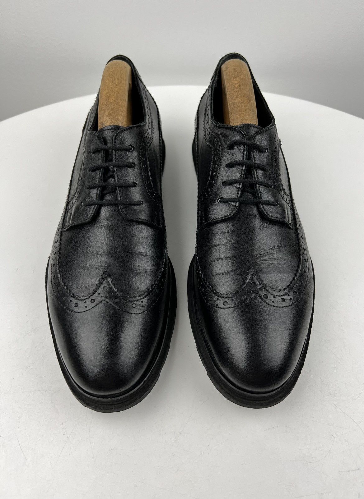 Prada PRADA Derby Leather Shoes Lace Rubber Sole Black Men’s Size US 8 / EU 41 - 6 Thumbnail