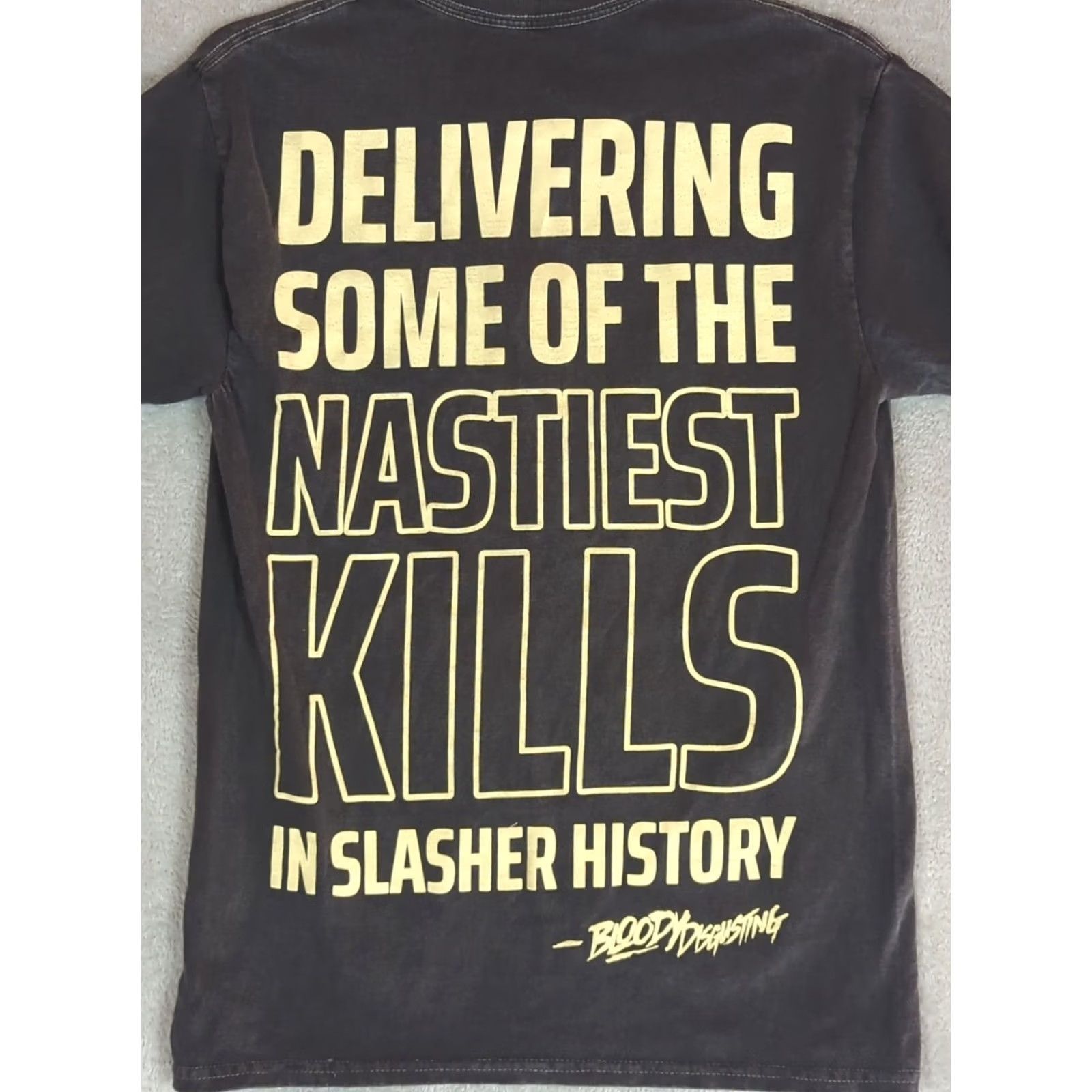 Vintage Terrifier T Shirt Art the Clown Horror Black Crew Neck Short Sleeve Men's S Halloween Graphic Print Double-Sided Size US S / EU 44-46 / 1 - 4 Thumbnail