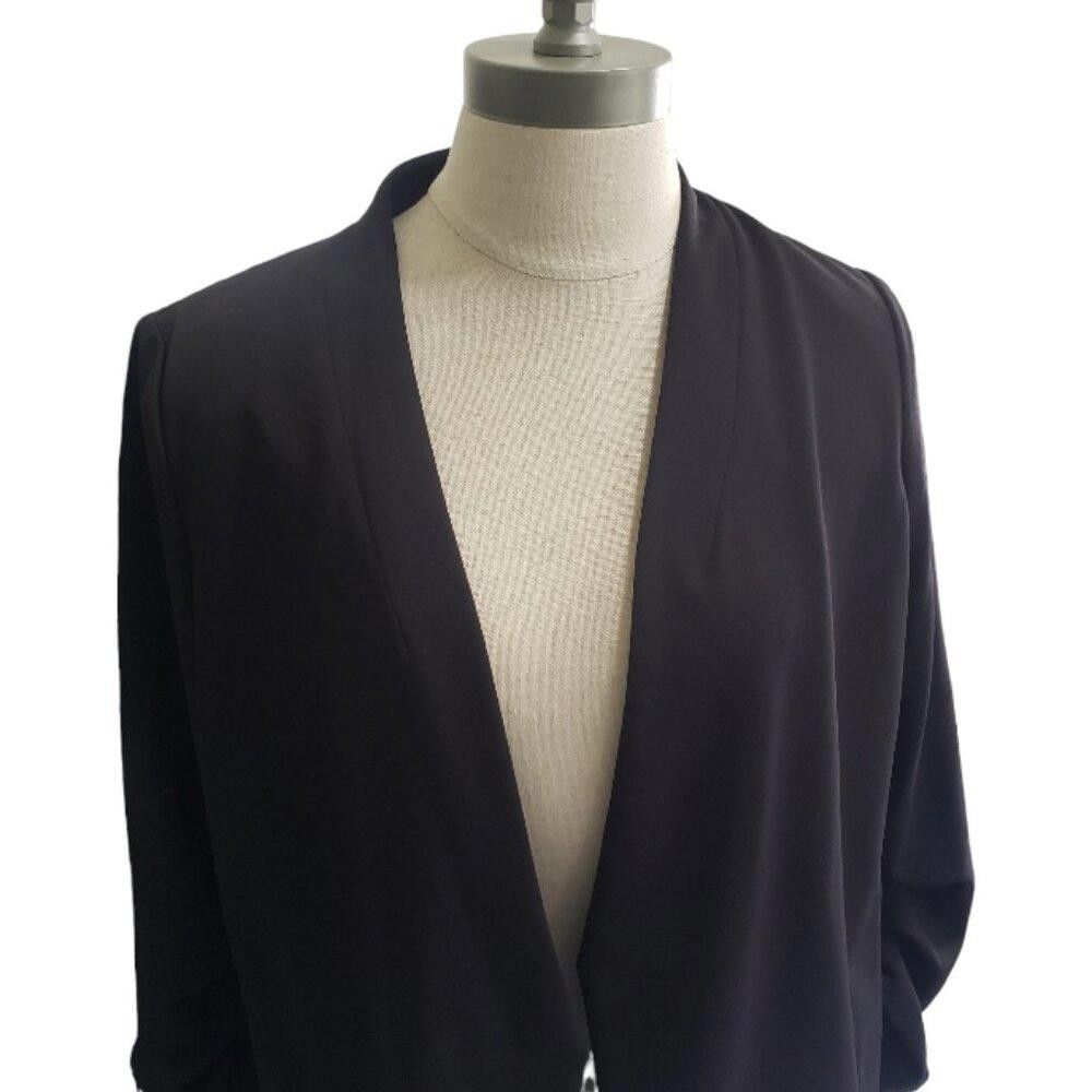 DKNY CT855 DKNY Black Open Blazer with Pockets S Size S / US 4 / IT 40 - 2 Thumbnail