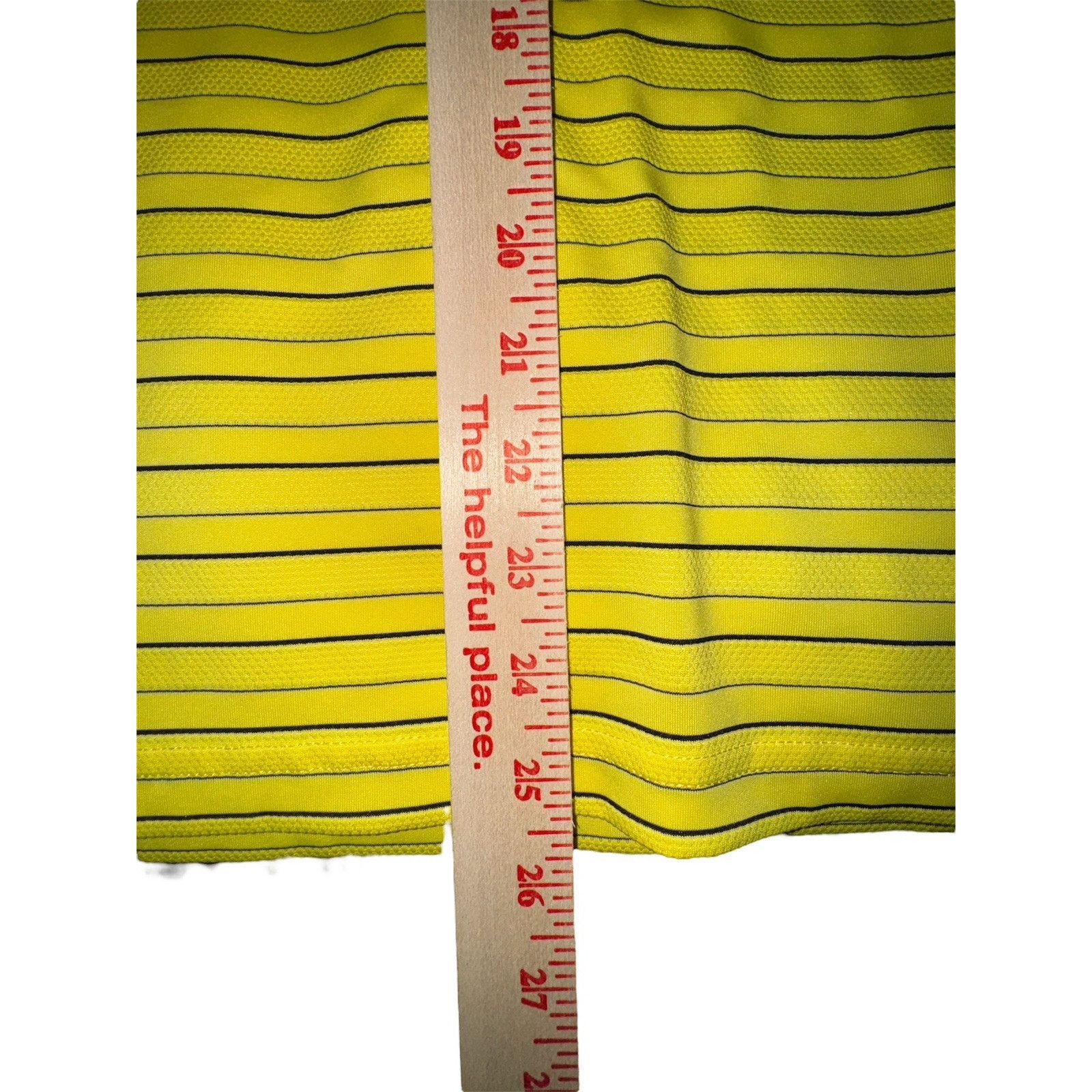 PGA Tour PGA Tour Men Striped Short Sleeve Polo Yellow SZ LARGE GOLF Size US L / EU 52-54 / 3 - 3 Thumbnail