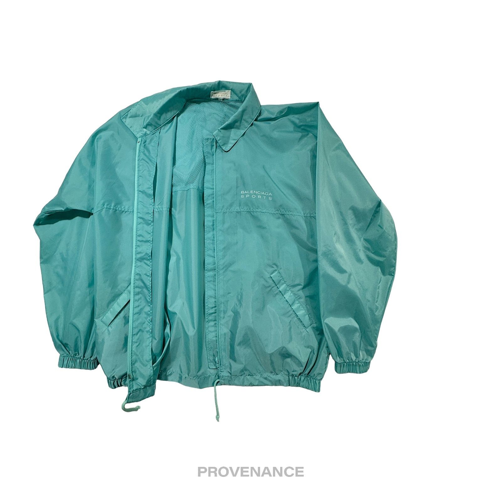 Balenciaga 🔴 Balenciaga Sport Windbreaker Jacket - Teal Size L / US 10 / IT 46 - 5 Thumbnail