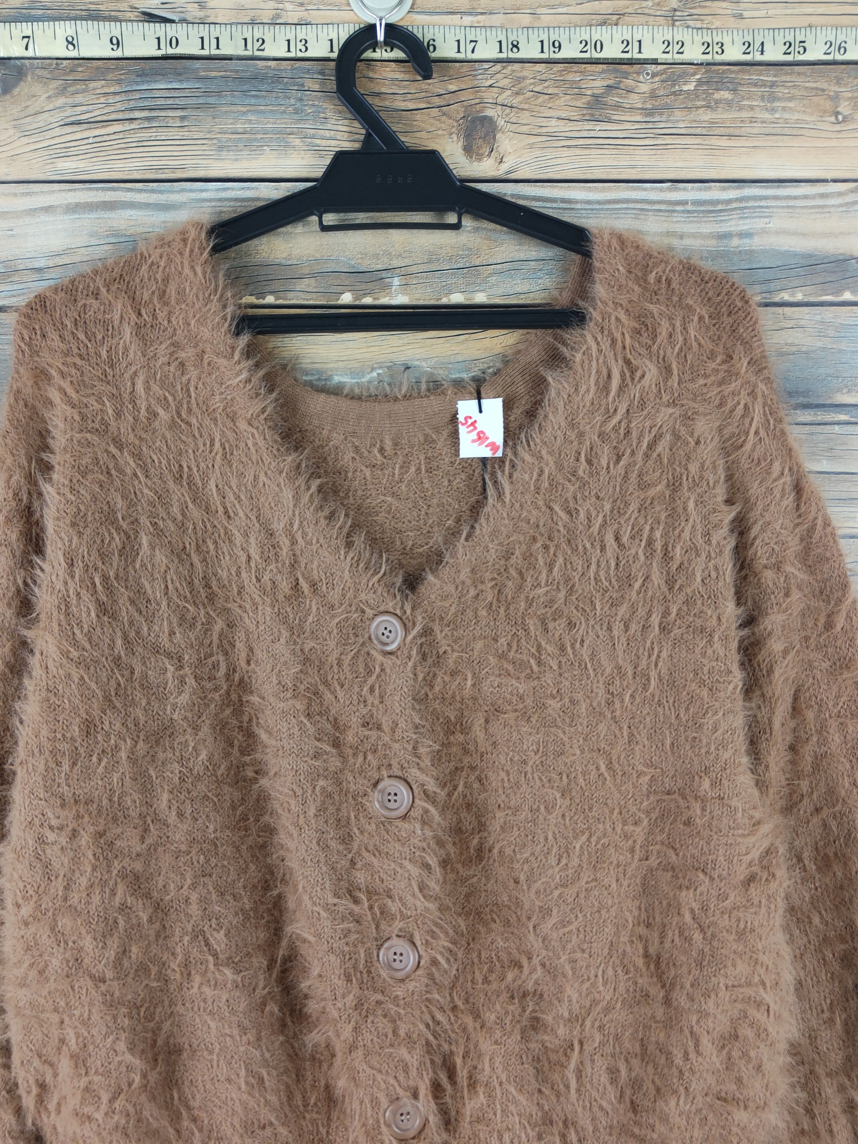Homespun Knitwear Nice Claup Brown Shag Shaggy Fur Mohair Knitwear #W1645 Size US M / EU 48-50 / 2 - 2 Thumbnail
