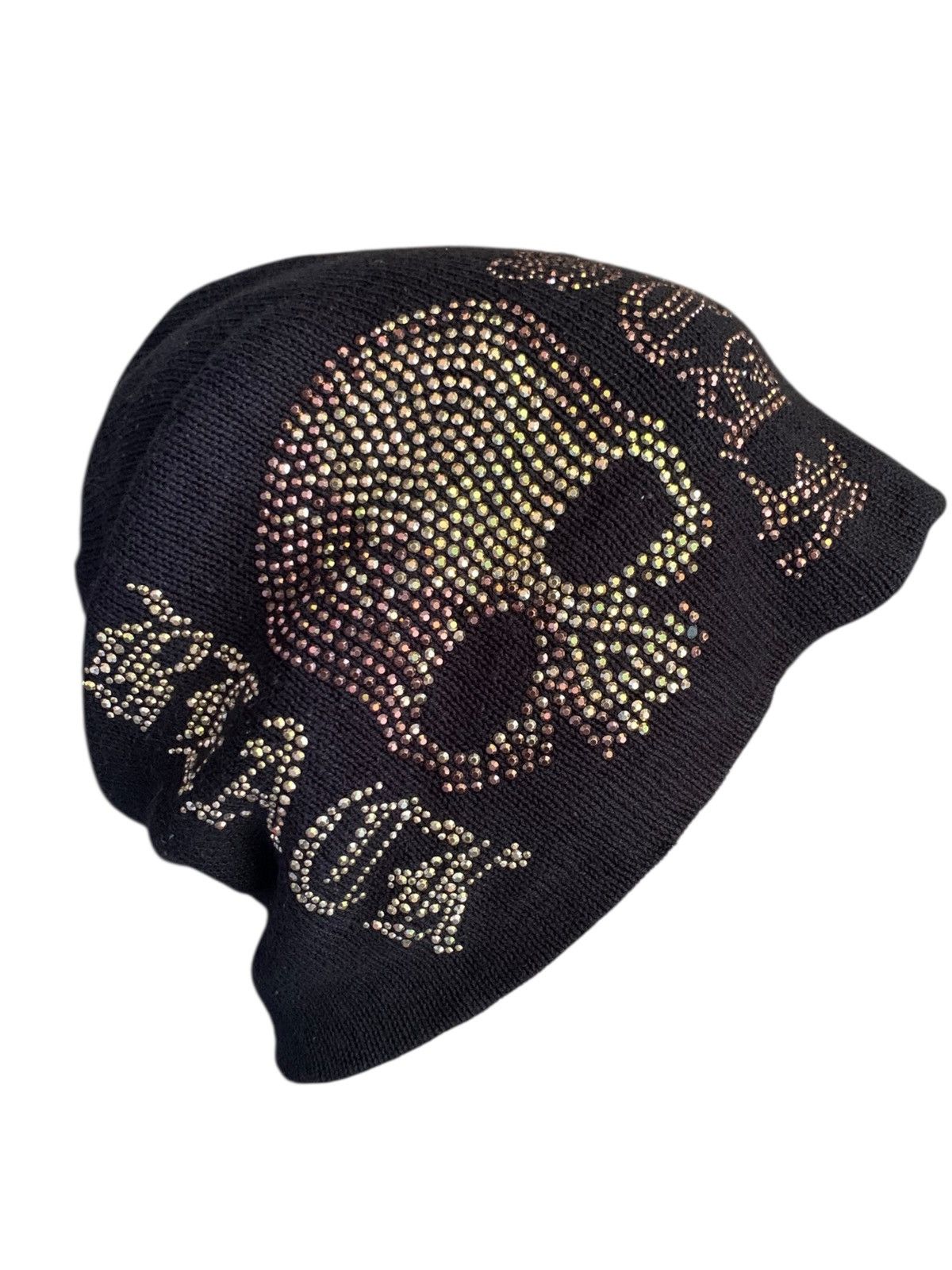 Japanese Brand × Kapital × Vintage BlingVintage Skull Punk Bondage Beanie Hat Japanese Brand ☠️ Size ONE SIZE - 2 Thumbnail