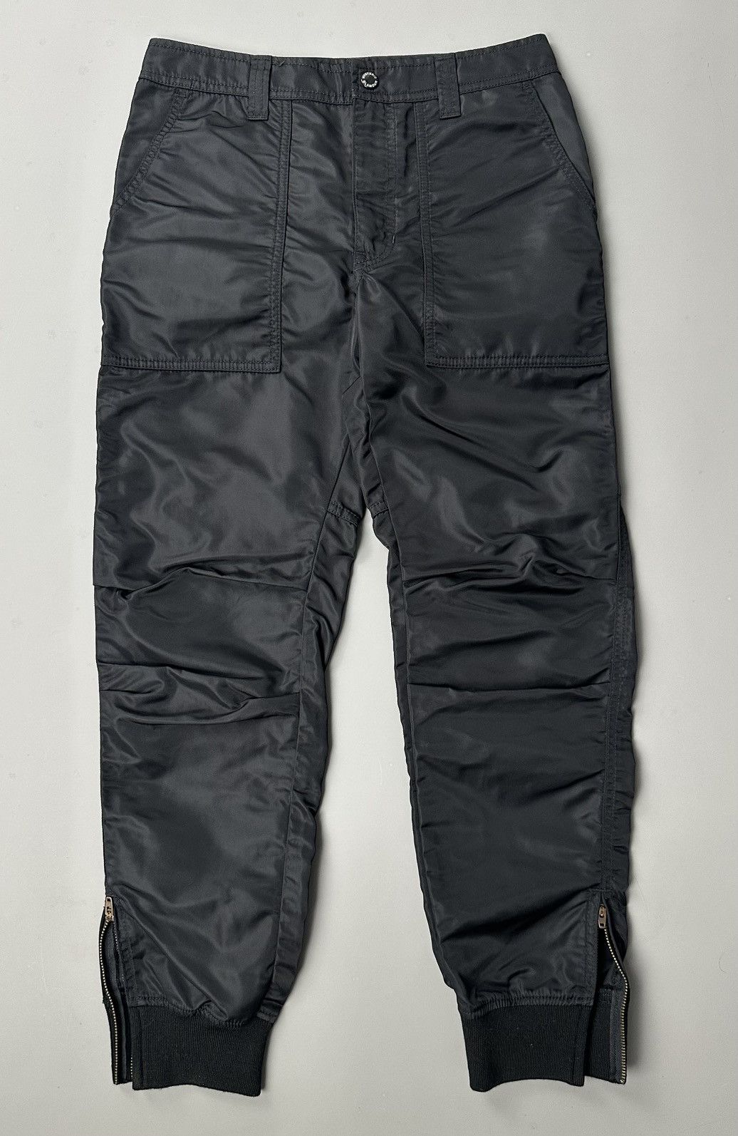 Hysteric Glamour Hysteric Glamour- Nylon Stretch - Ankle Zipper Pants Black Size US 28 / EU 44 - 1 Thumbnail
