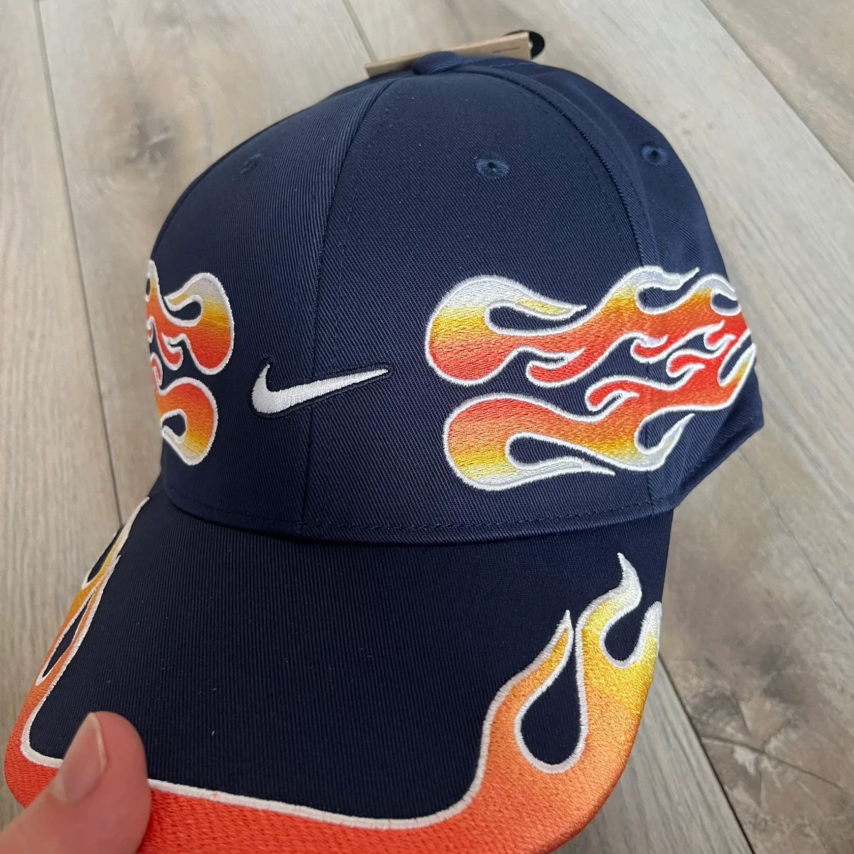 Nike Nike Club Semi-Structured OG Midnight Navy Flame Cap Medium Size ONE SIZE - 4 Thumbnail