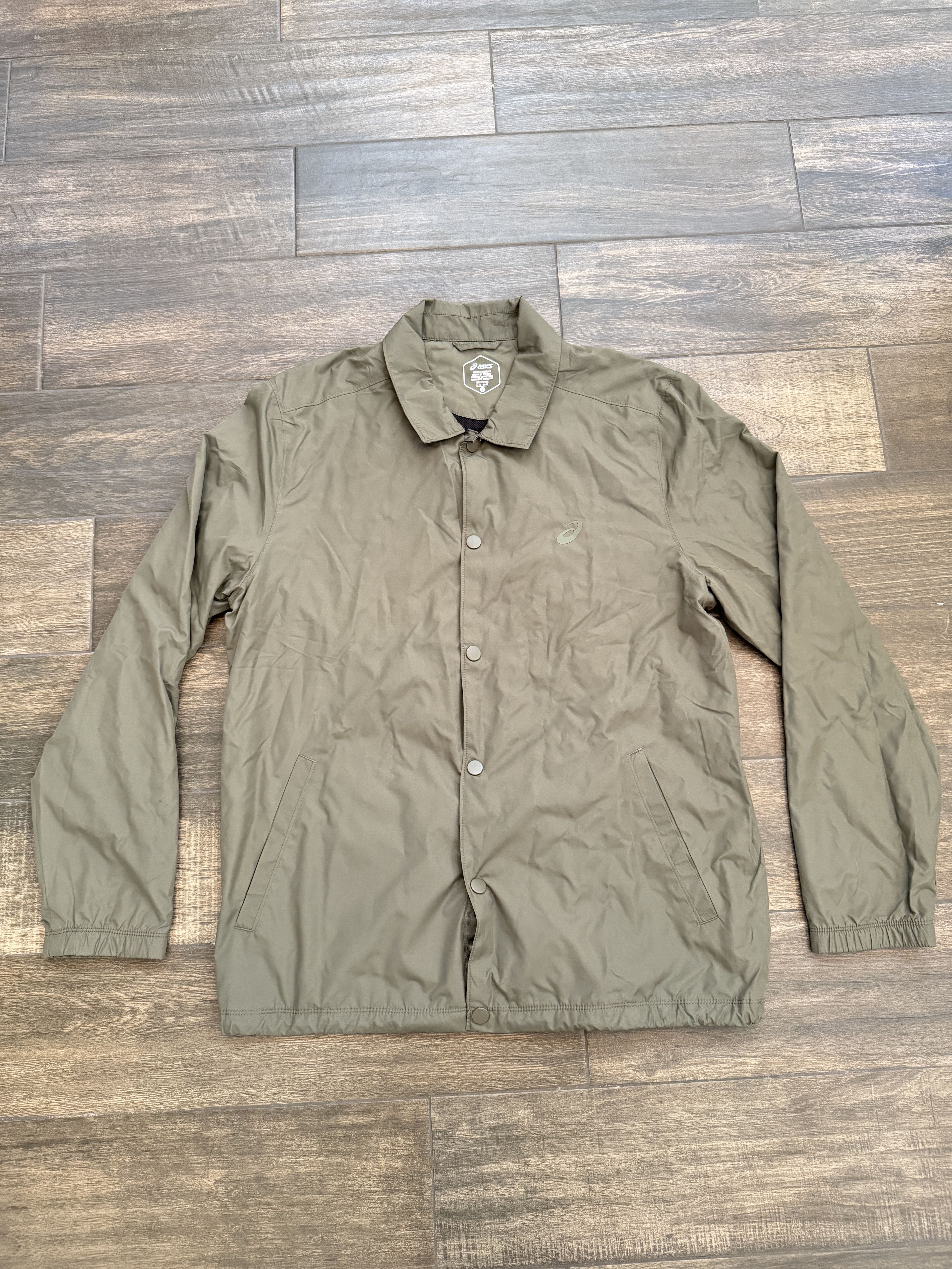 Asics Asics Technical Coach Jacket Olive Green Size US L / EU 52-54 / 3 - 1 Thumbnail