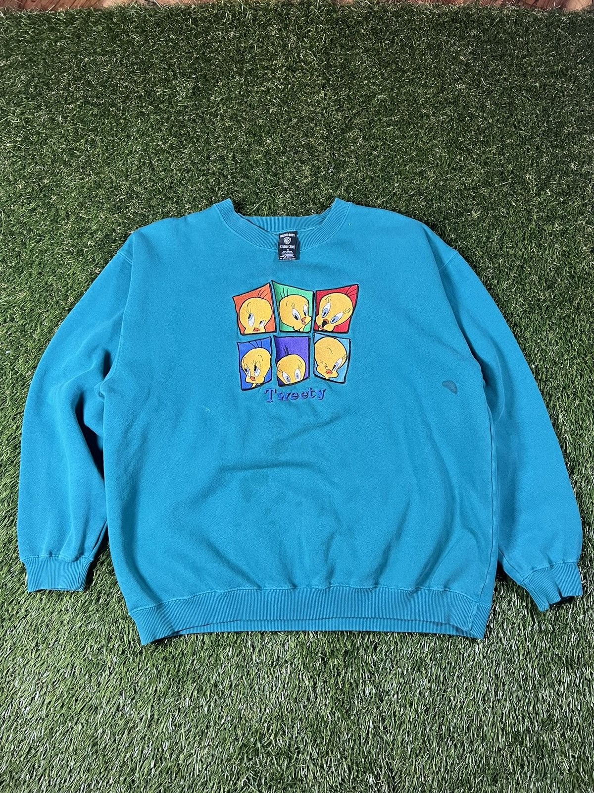Warner Bros Vintage 90s Embroidered Looney Tunes Tweety Bird Sweatshirt Size US M / EU 48-50 / 2 - 1 Thumbnail