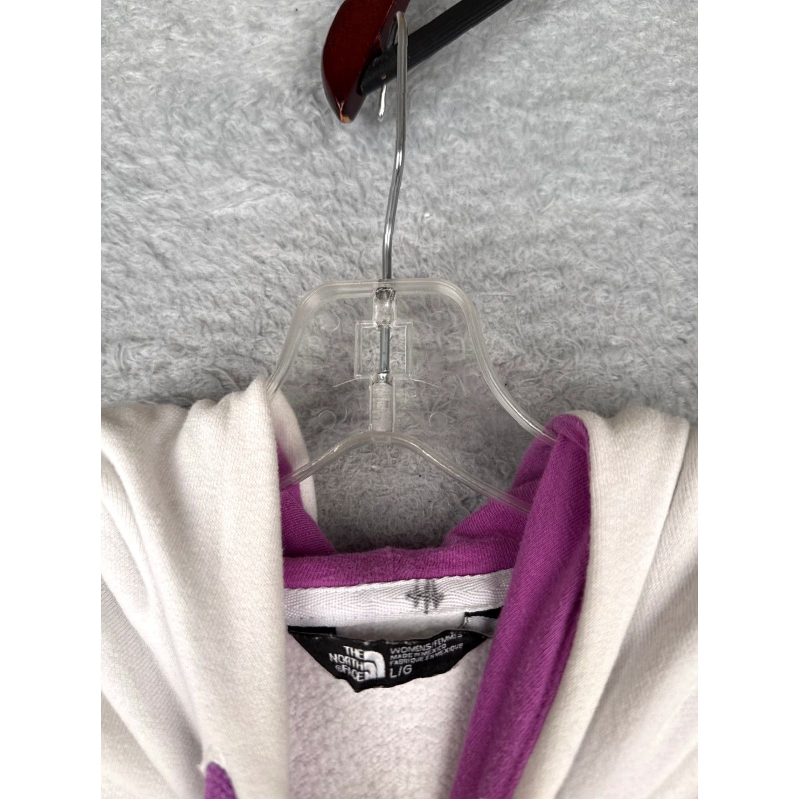 The North Face The North Face Hoodie Womens Large White Pullover Fleece Logo Sweatshirt READ Size L / US 10 / IT 46 - 6 Thumbnail