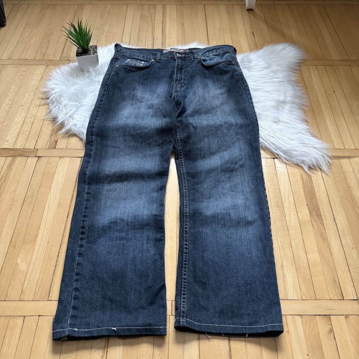 Diesel 📌 Vintage DIESEL Y2K Straight Relaxed Crazy Denim Jeans Size US 34 / EU 50 - 8 Thumbnail