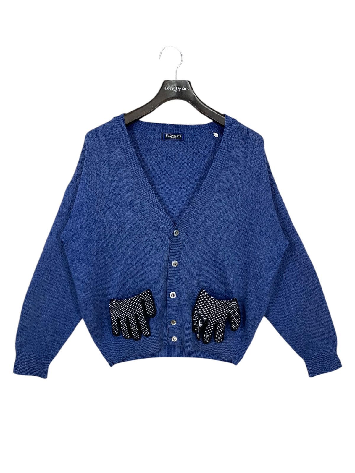 Yves Saint Laurent YvesSaintlaurent tricots cardigan wool nice design Size US L / EU 52-54 / 3 - 2 Thumbnail