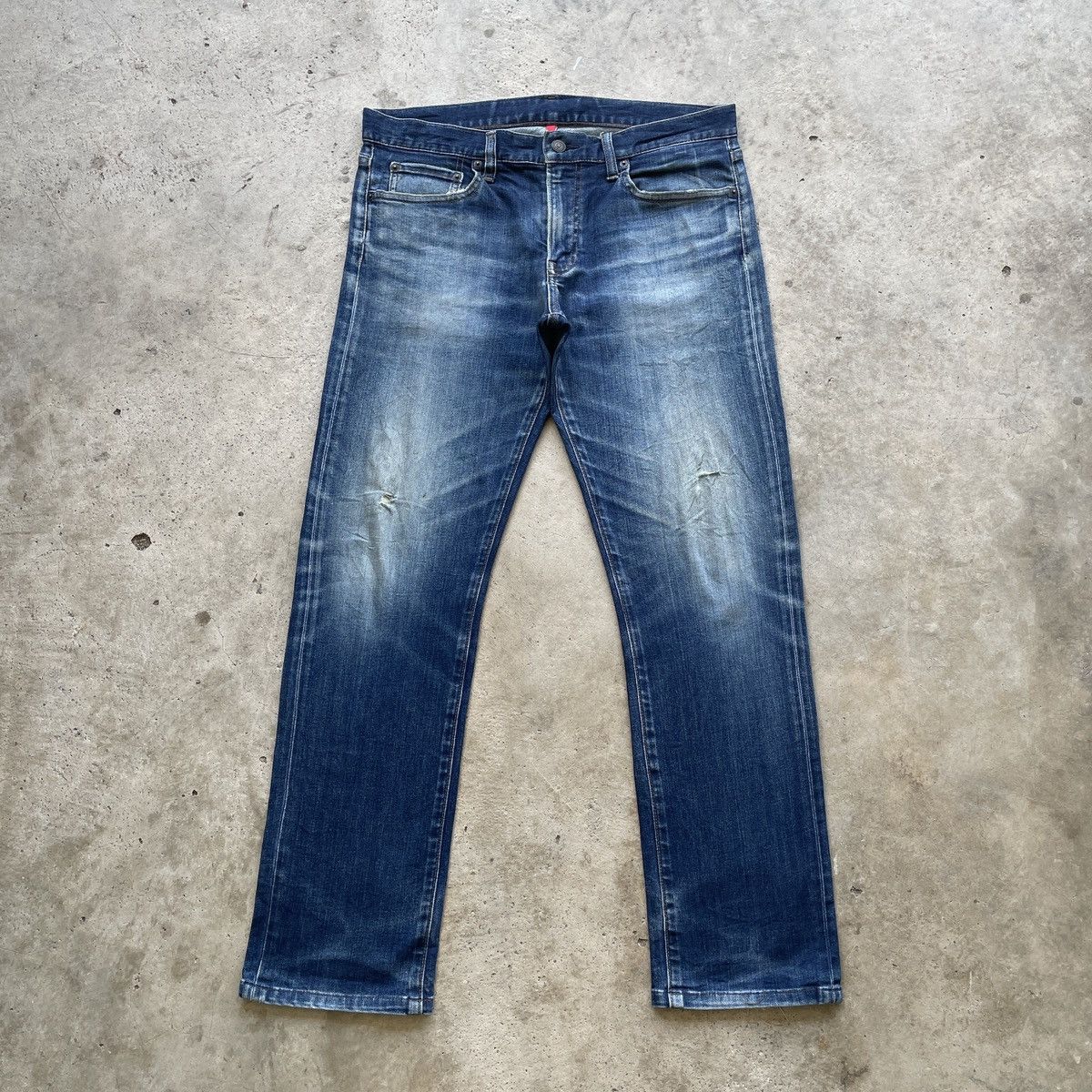 Japanese Brand W34 Vintage Distressed Jeans Japanese Faded Denim Pants Size US 34 / EU 50 - 1 Thumbnail