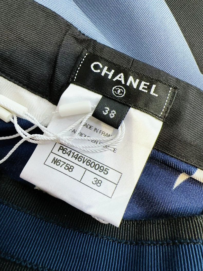 Chanel Chanel 20S Roof Series Blue Pink Letter Print Heavy Silk W Size 25" / US 0 / IT 36 - 3 Thumbnail