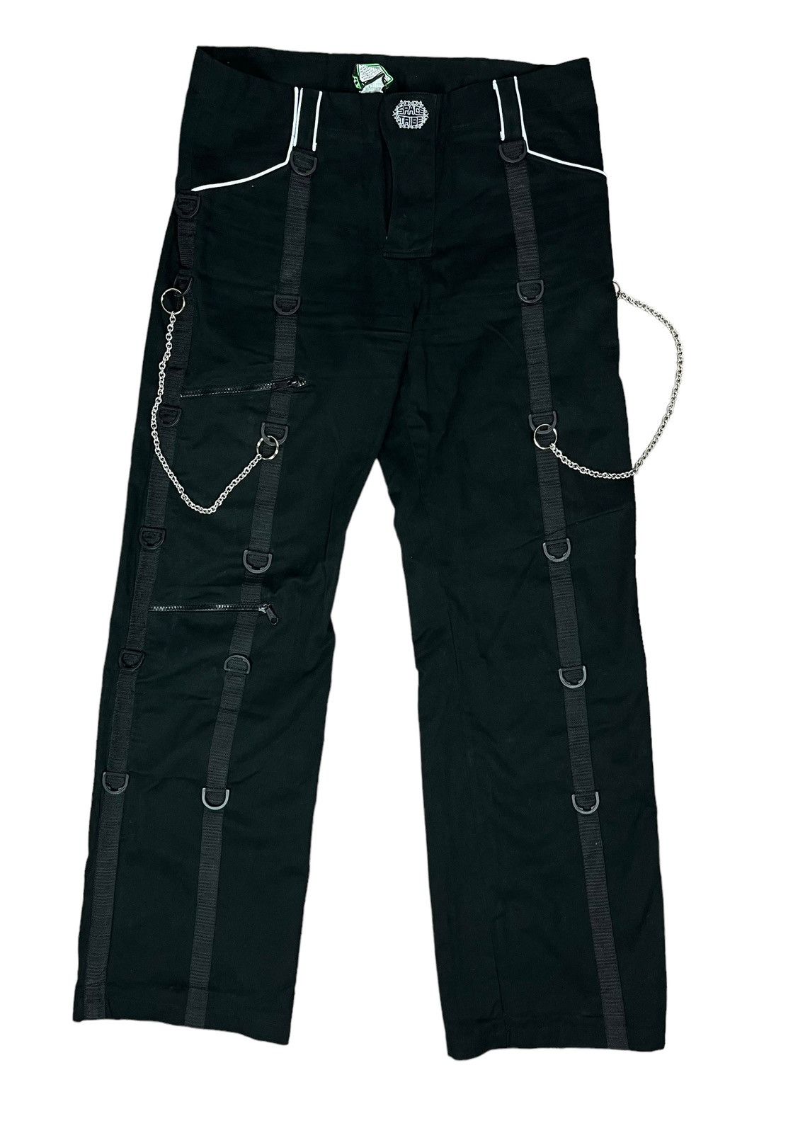 image of Space Tribe Avant Garde Y2K Pants in Black, Men's (Size 36)