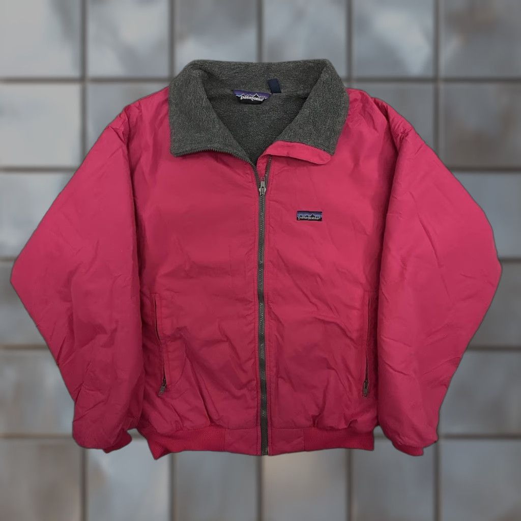 Patagonia VINTAGE Patagonia Jacket Womens L Pink 90s Shelled Synchilla Bomber Zip Full-Zip Pockets Made in USA Size L / US 10 / IT 46 - 1 Thumbnail