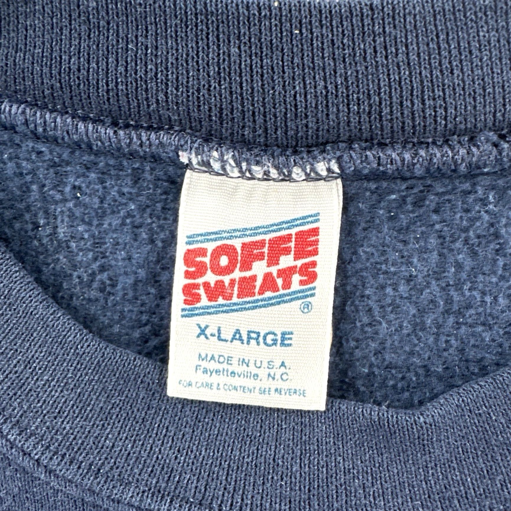 Soffe VINTAGE Soffe Sweatshirts Shirt Adult XL Blue United States Navy USN 90s Patriotic Mens PullOver Crewneck Sweatshirt Blue USA 90s Patriotic Size US XL / EU 56 / 4 - 7 Thumbnail