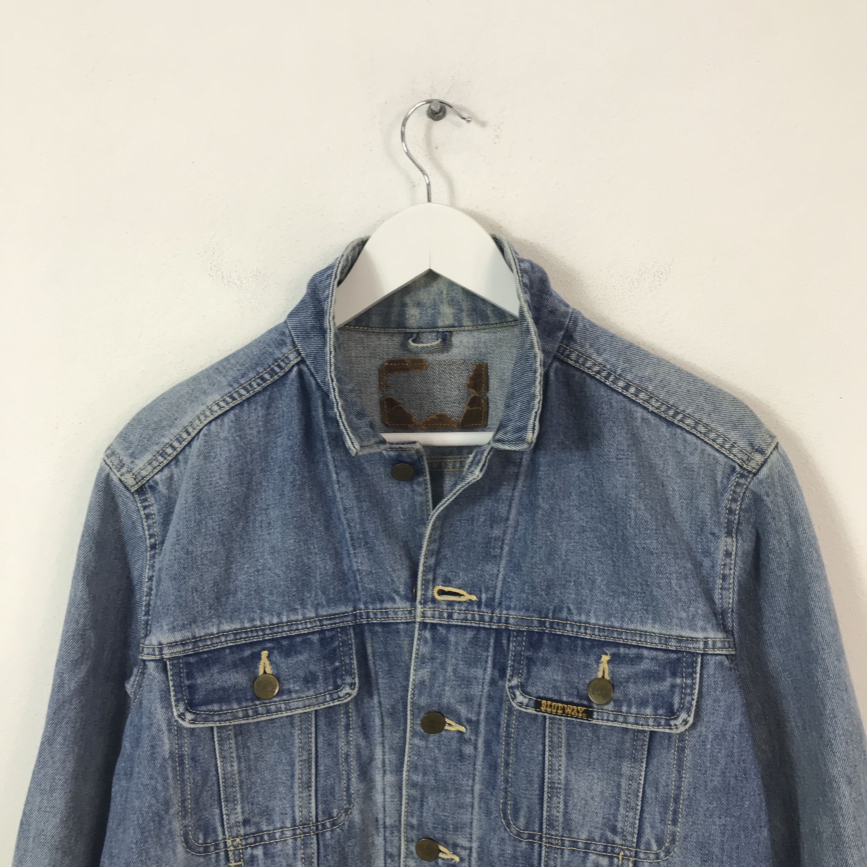 Japanese Brand vintage Blue Way Tracker denim jacket K63B11 Size US M / EU 48-50 / 2 - 2 Thumbnail