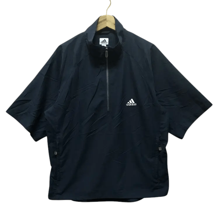 Adidas Vintage Adidas 3 Stripes Short Sleeve Windbreakers Size US L / EU 52-54 / 3 - 1 Thumbnail