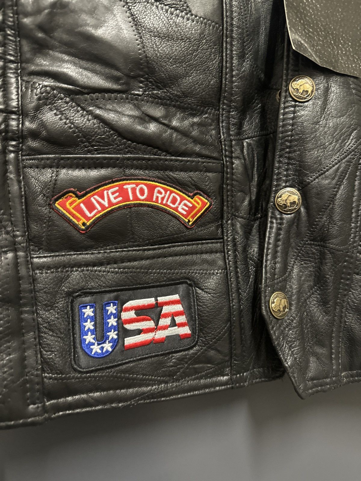 Genuine Leather Real Leather rock rider vest racing harley Size US S / EU 44-46 / 1 - 8 Thumbnail