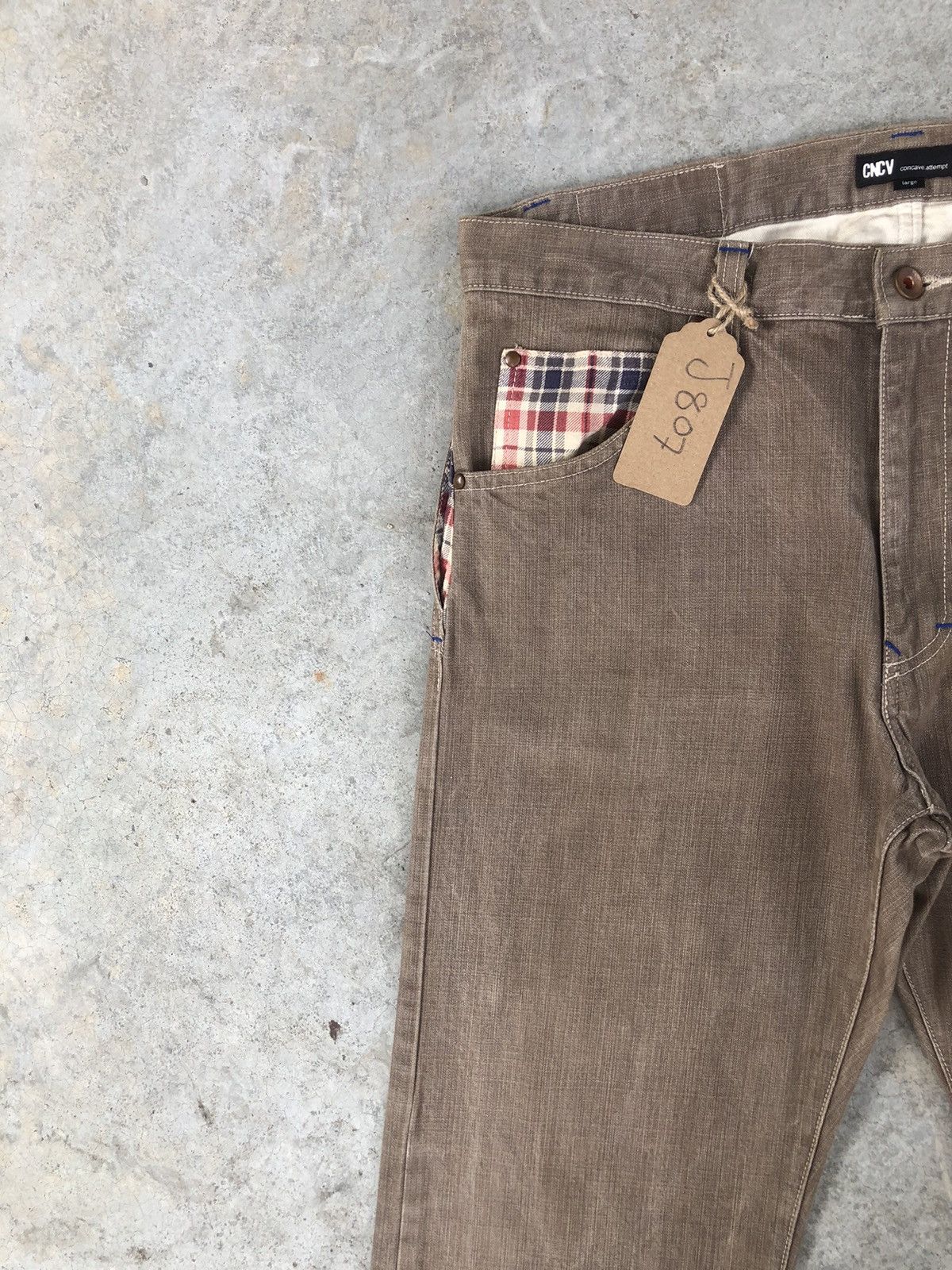 Japanese Brand Japanese Concave attempt Distressed Jeans Size US 35 - 5 Thumbnail