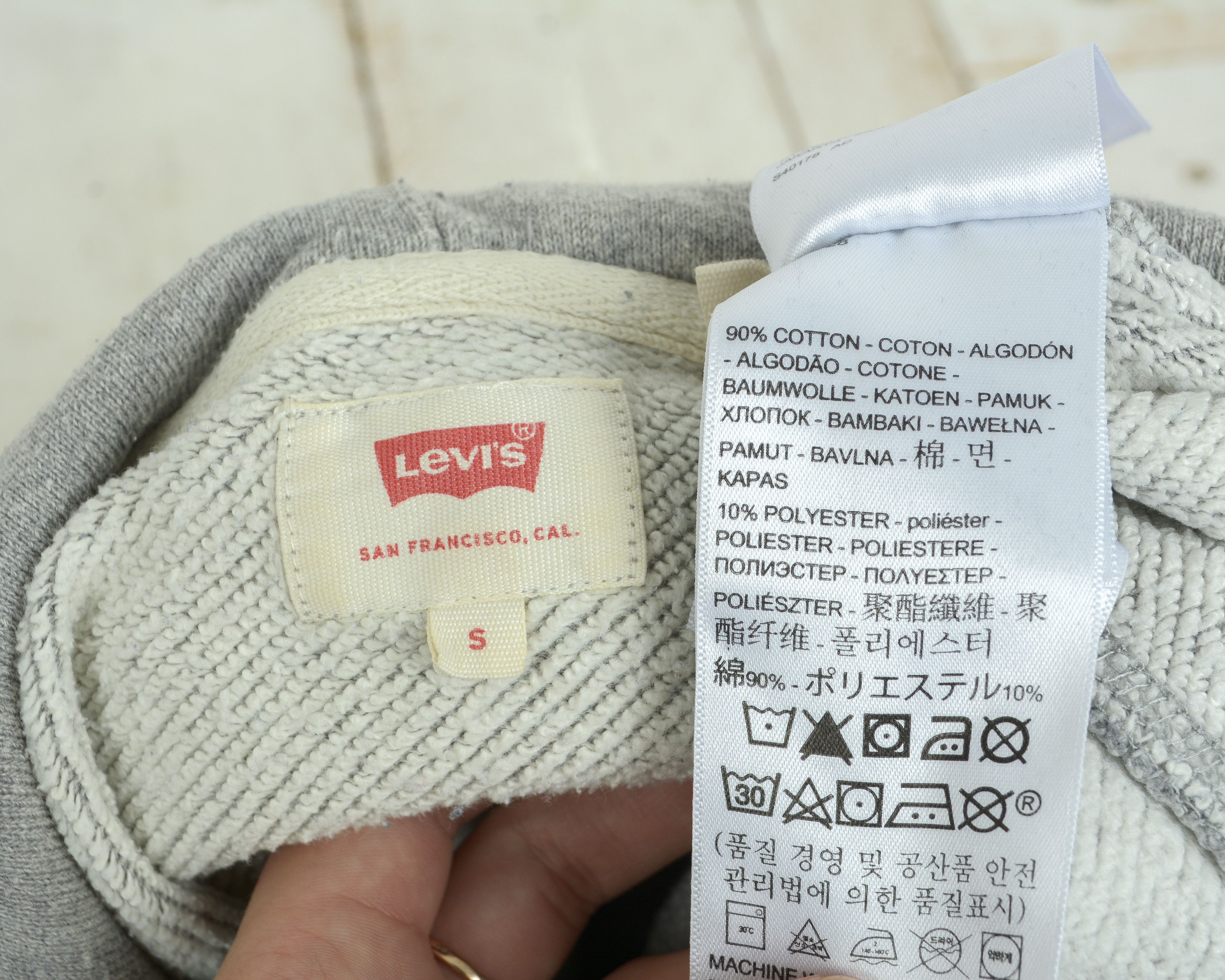 Levi's Hoodie Sweatshirt Jumper S Pullover Sweater Hooded Grey Size US S / EU 44-46 / 1 - 6 Thumbnail