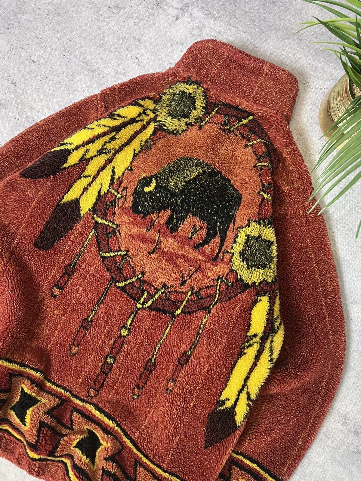 Vintage Vintage Animal Buffalo Warm Sherpa Fleece Size US M / EU 48-50 / 2 - 2 Thumbnail