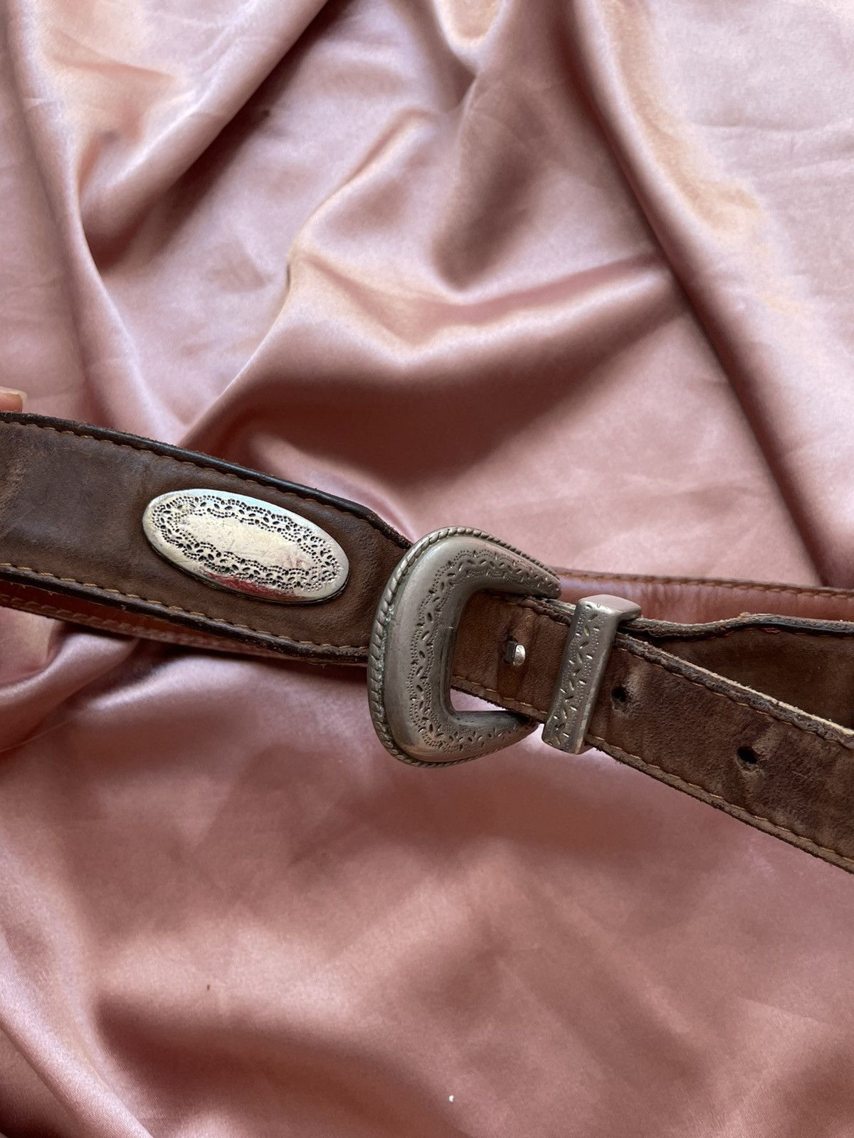 Vintage Vintage leather belt Size ONE SIZE - 12 Thumbnail