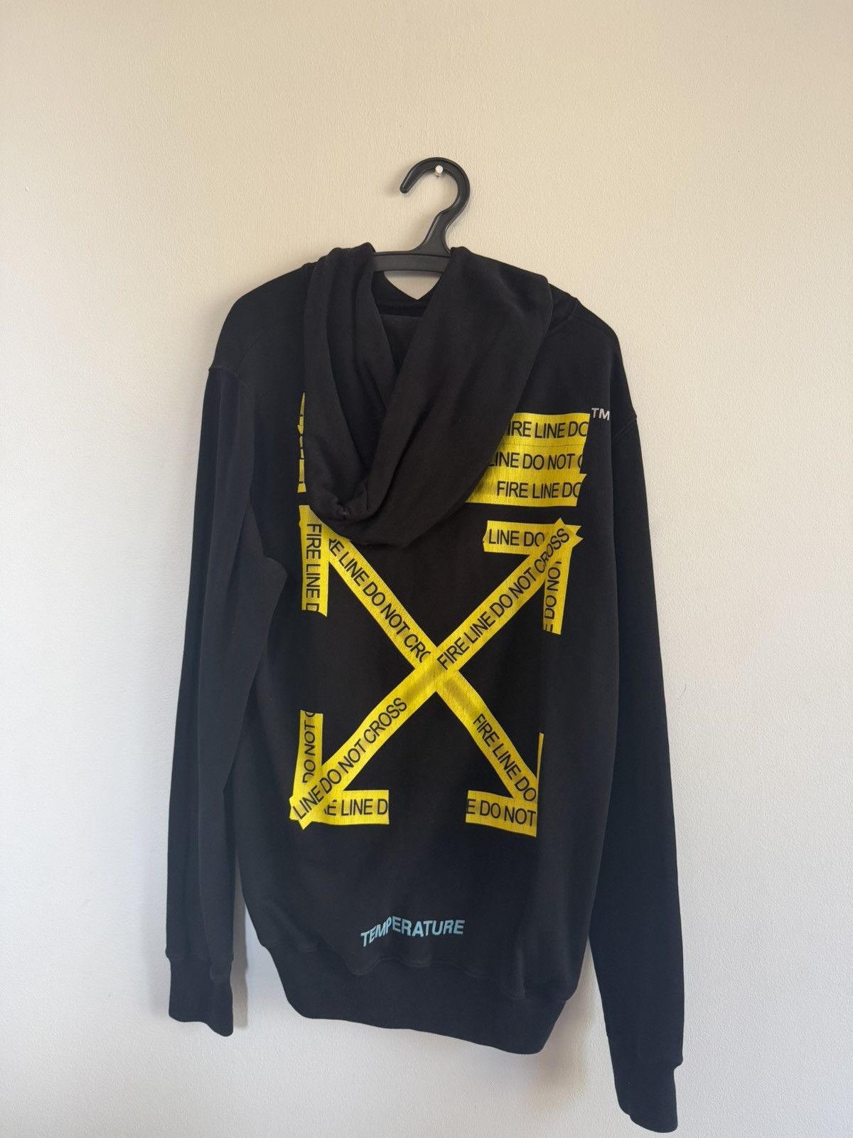 Off-White Off White Fire Do Not Cross Line Hoodie Size US M / EU 48-50 / 2 - 3 Thumbnail
