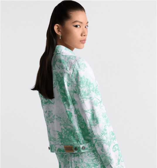 Dior o1w1db11225 422V11 Jacket in White/Aquamarina Size XS / US 0-2 / IT 36-38 - 6 Thumbnail