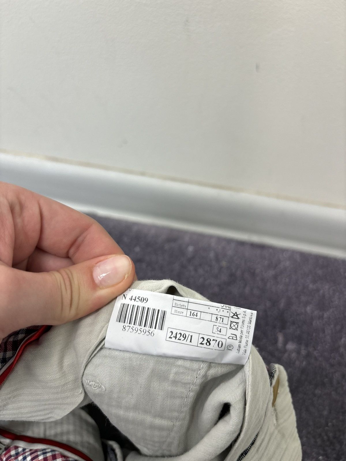 L.B.M. 1911 L.B.M. 1911 Men’s Micro Dash Gray Slim Fit Tailored Pants Size US 30 / EU 46 - 11 Thumbnail