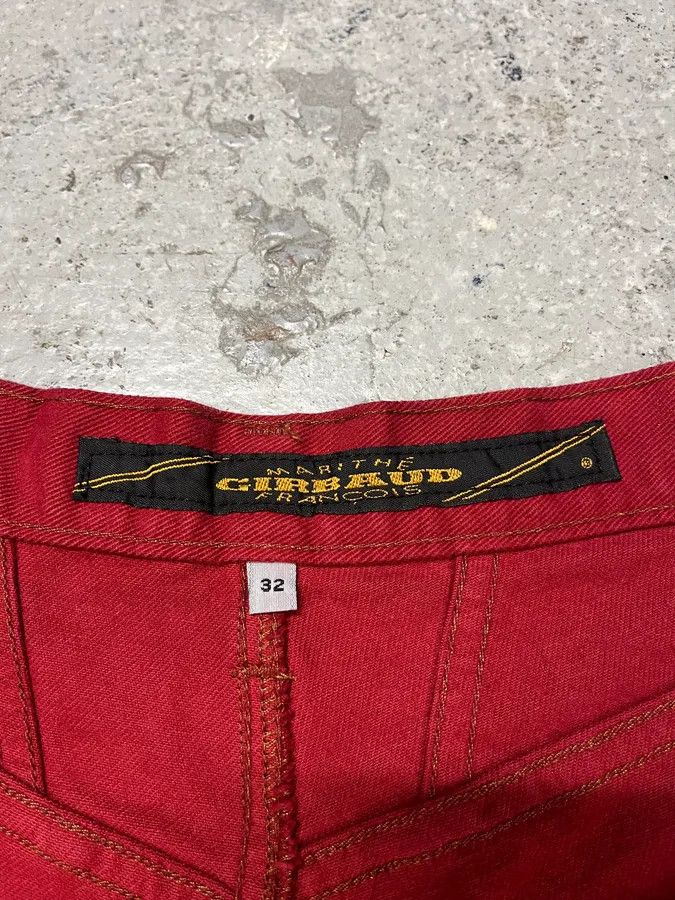 Marithe + Francois Girbaud × Vintage 2000s Marithé + François Girbaud Red Cozy Large Shorts Size US 31 - 10 Thumbnail