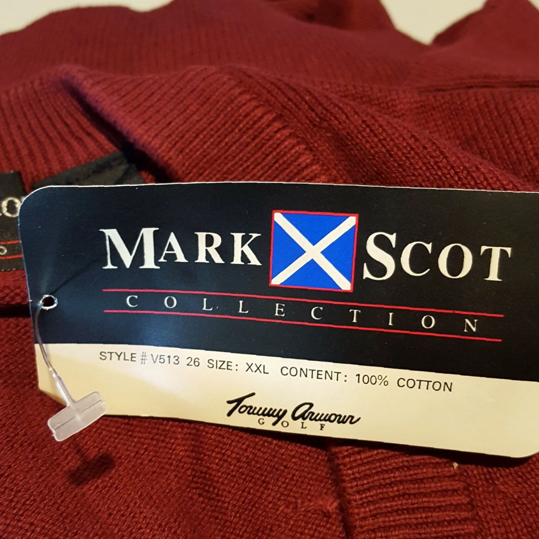 Vintage VINTAGE Tommy Armour Maroon Sweater Vest Men 2XL Knit Pullover V-Neck Golf Sports Fall Winter 90s Preppy Vintage Red Solid Regular Knit Size US XXL / EU 58 / 5 - 6 Thumbnail