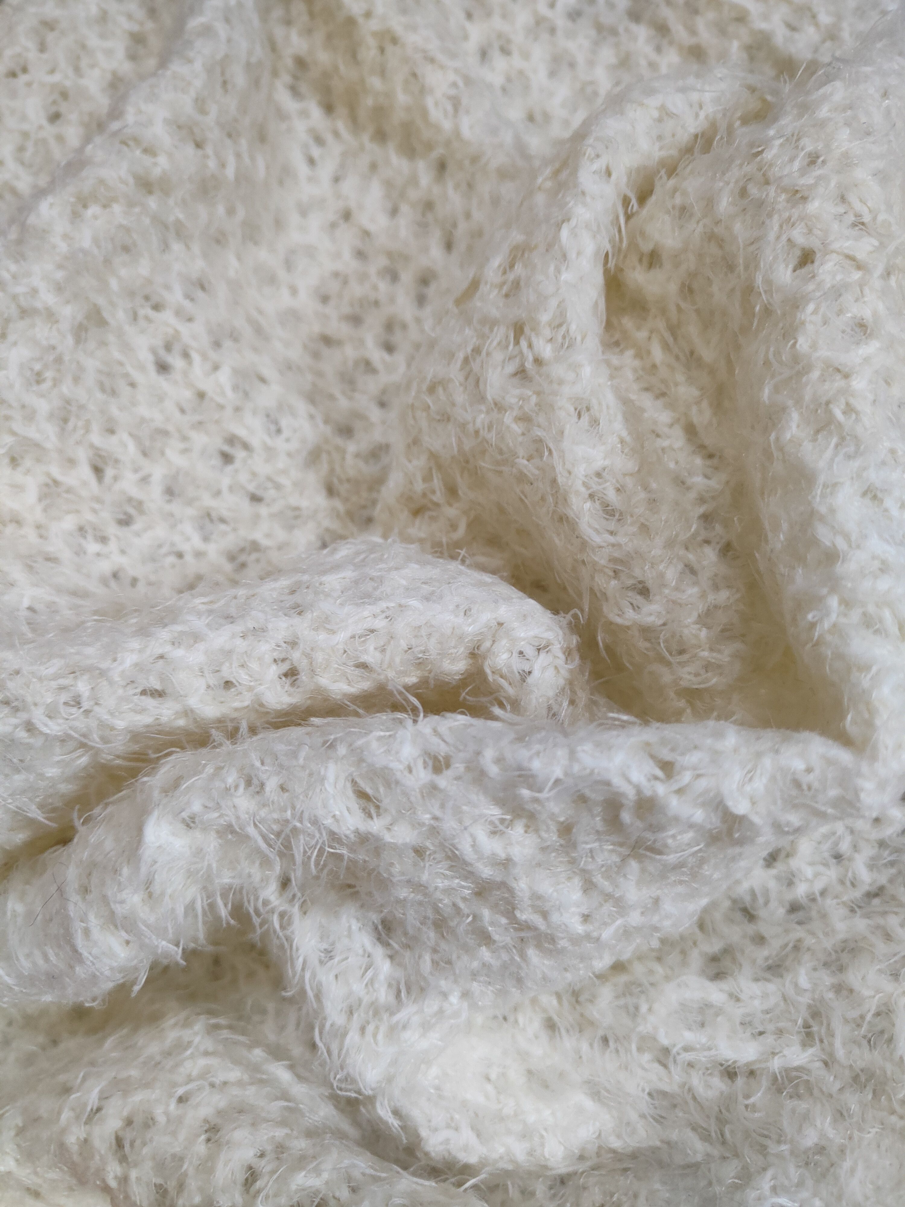 GU × Japanese Brand GU Cream Shag Shaggy Fur Mohair Knitwear #S2091 Size M / US 6-8 / IT 42-44 - 10 Thumbnail