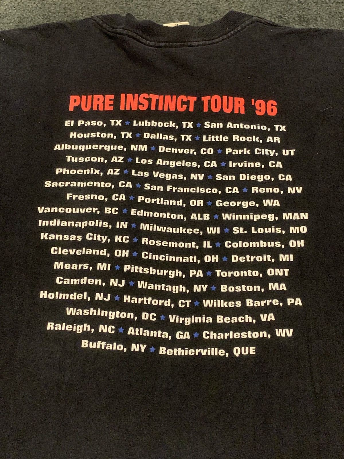 Band Tees × Vintage VINTAGE 1996 SCORPIONS PURE INSTINCT TOUR Size US XL / EU 56 / 4 - 5 Thumbnail